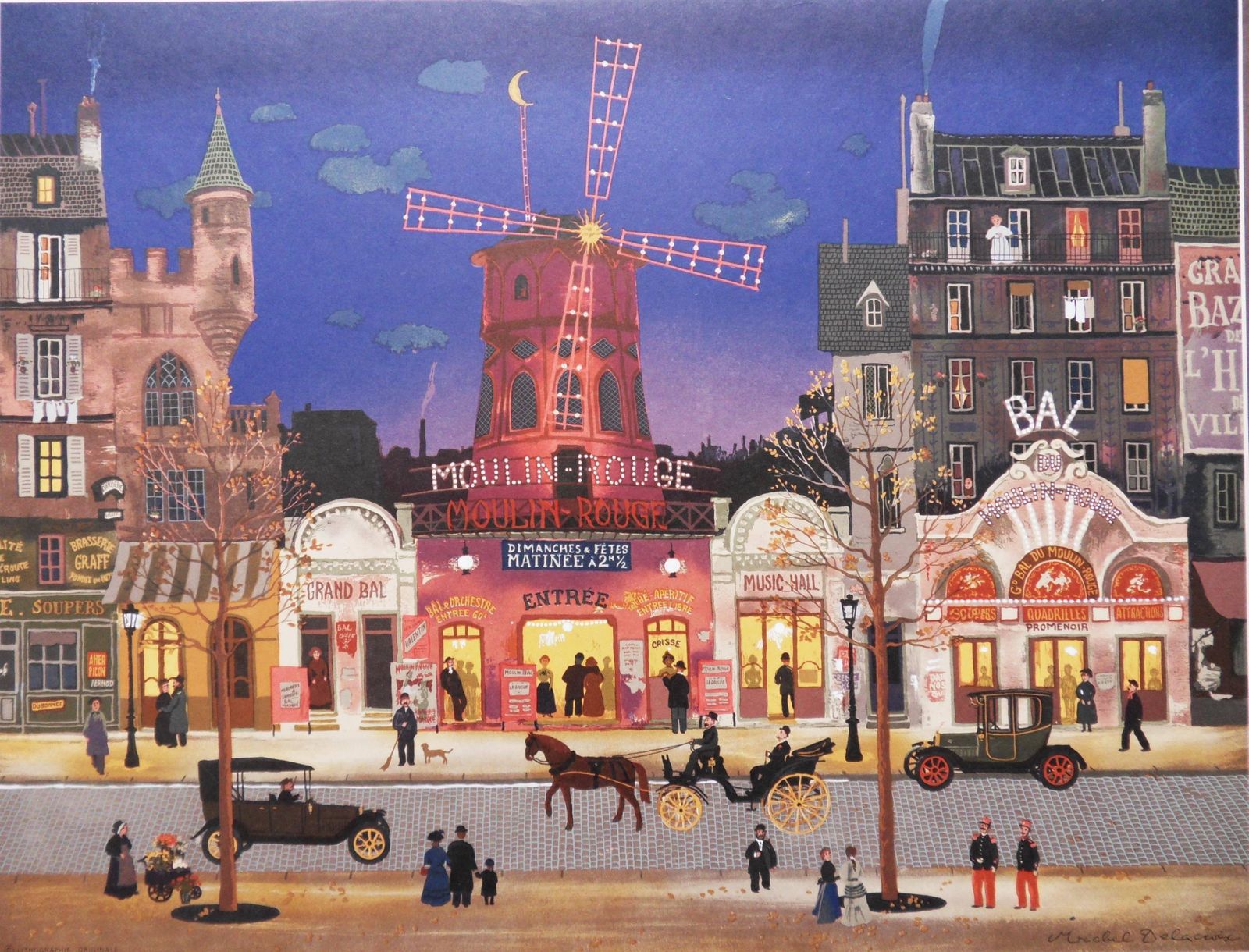 Michel Delacroixparis : Le Moulin Rouge   Lithograph Poster1981