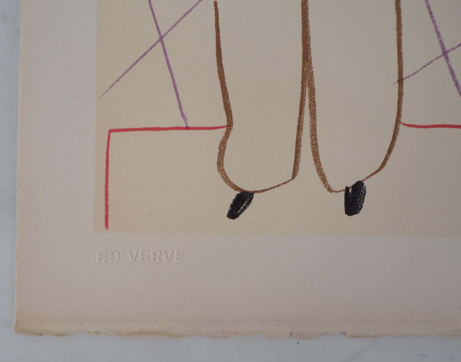 (After) Pablo Picassothe Two Artists Of The Circus   Lithograph   Verve, Mourlot 1954 photo for sale