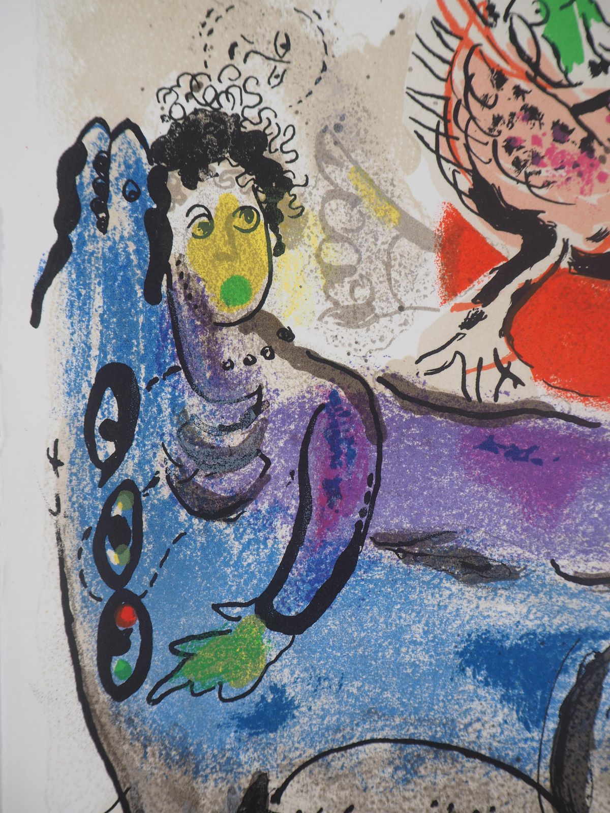 Marc Chagallthe Blue Cow   Original Lithograph   Mourlot #4881967 photo Art