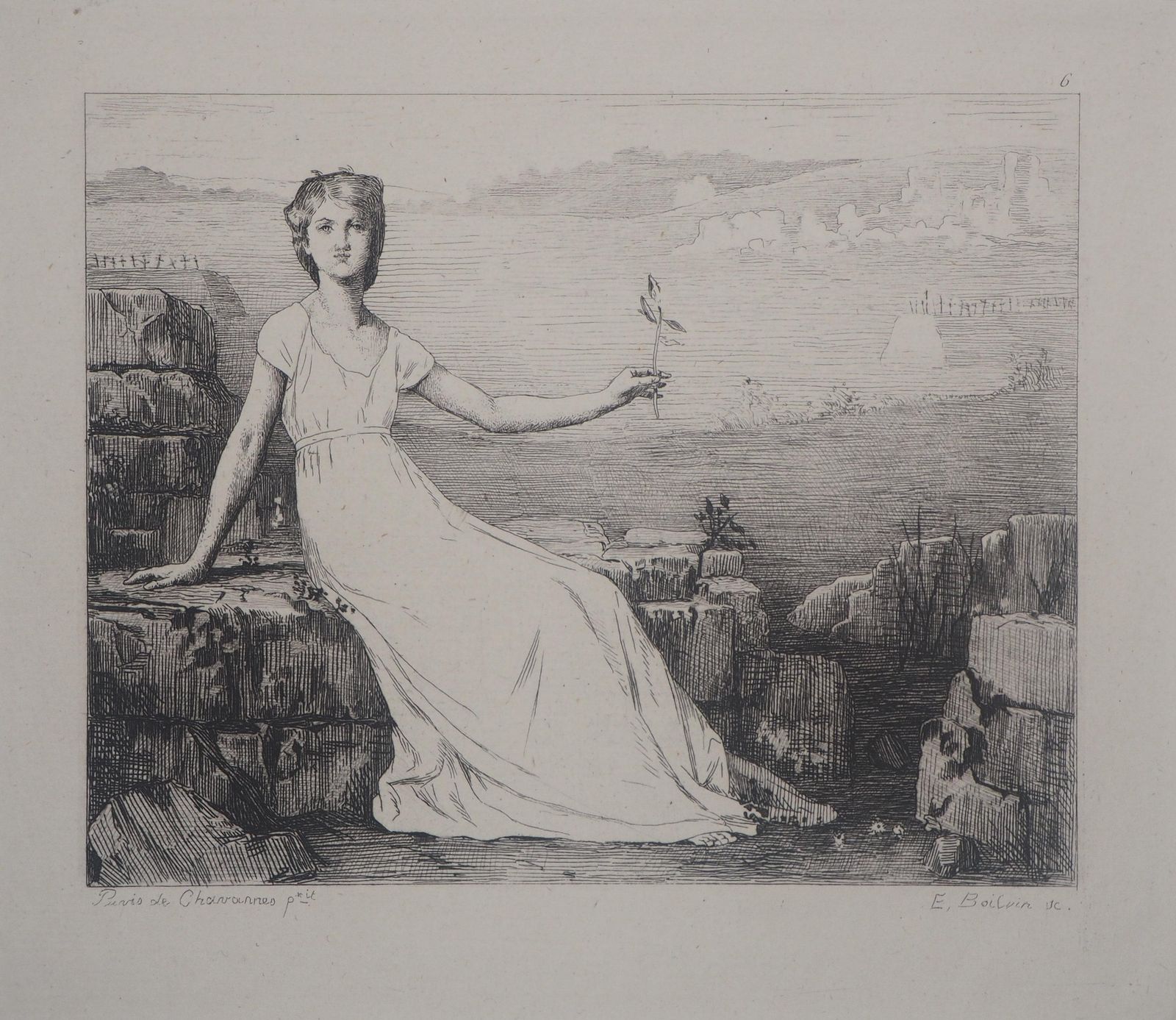 Hope   Original Etching   Ed. Durand Ruel, 18731873 photo furniture