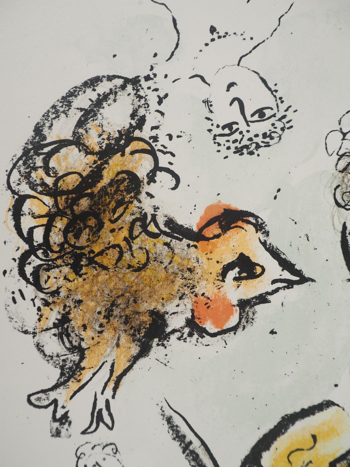 photo furniture Marc Chagallviolin Player With A Rooster   Original Lithograph (Mourlot #1000)1982
