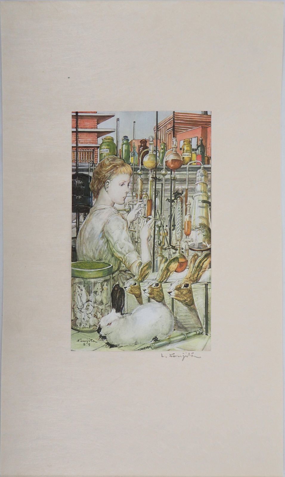Leonard Tsuguharu Foujitayoung Veterinarian   Handsigned Heliogravure, 19591959 photo furniture