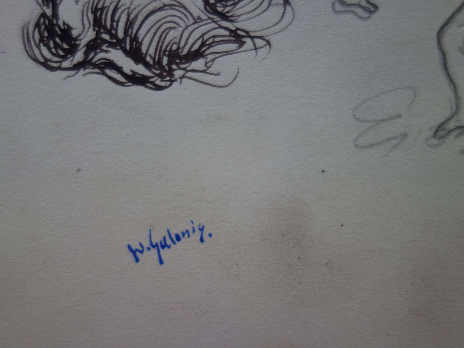 Demetrios Galanisromantic Angels   Original Ink And Pencil Drawing   Signed photo furniture