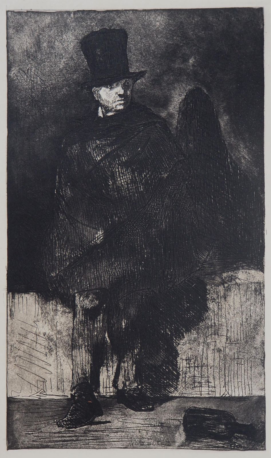 édouard Manetthe Absinthe Drinker   Original Etching (Guerin #9 Fisher #9)1860 photo Art