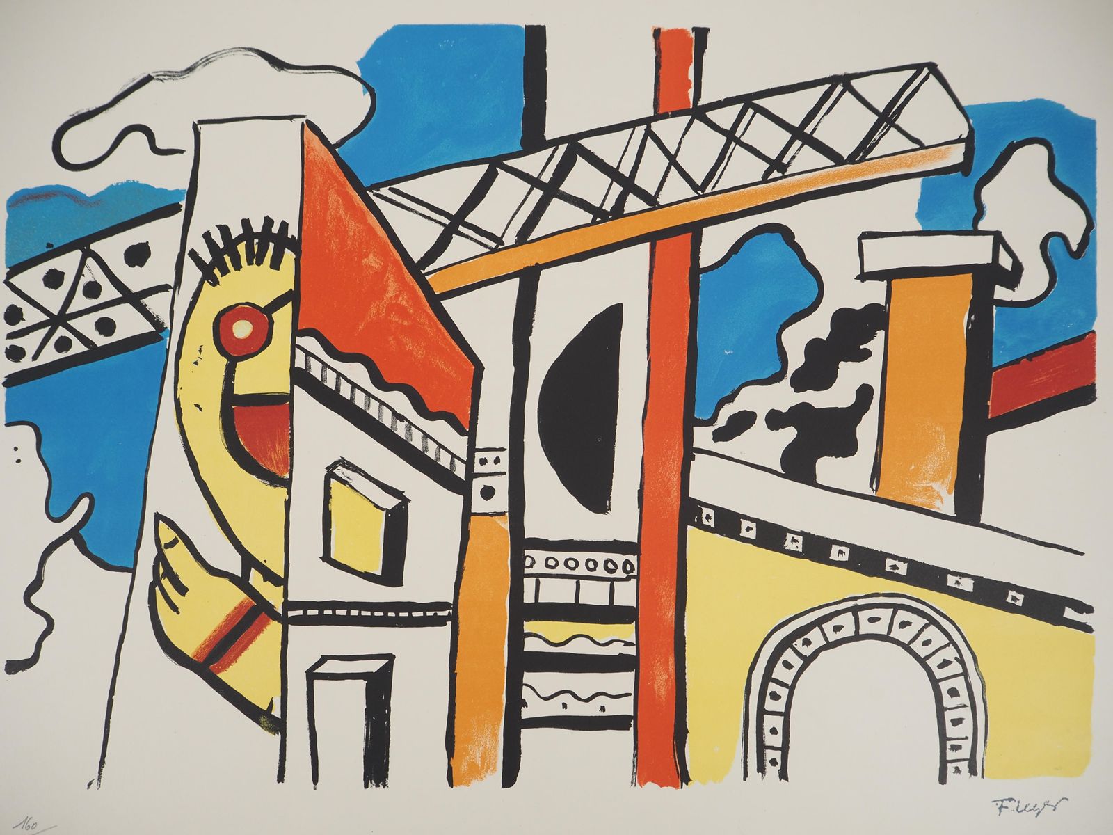 Fernand Légerthe City, The Viaduct   Original Lithograph, Handsigned, 19591959 photo for sale