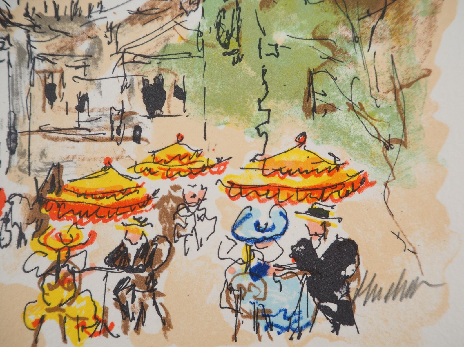 Urbain Huchetparis : Artists Near Montmartre   Original Lithograph Handsigned And Numbered1980 photo 102.0