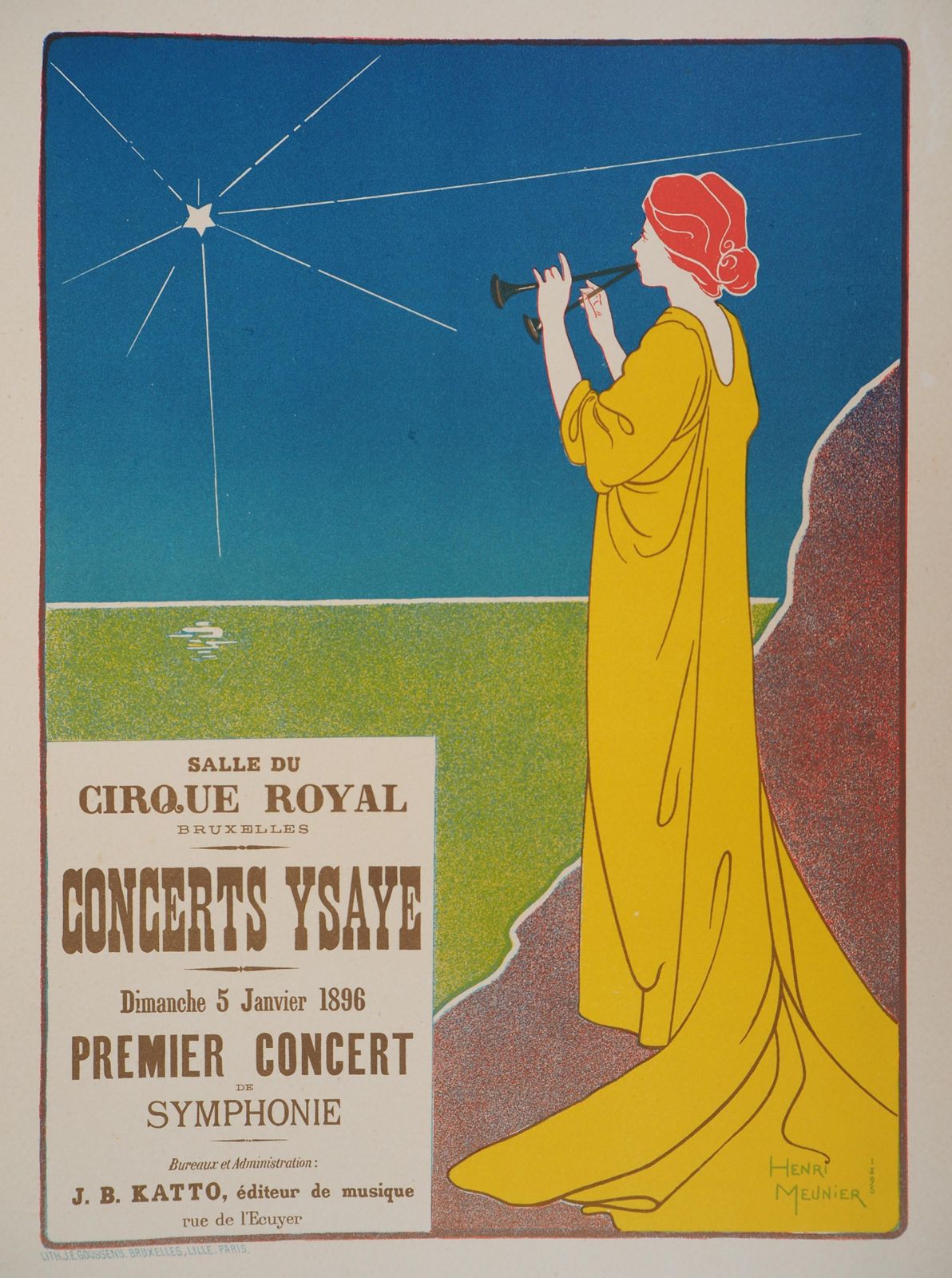 Georges Meuniergoddess Of Music   Lithograph (Les Maîtres De L'affiche), 18951895