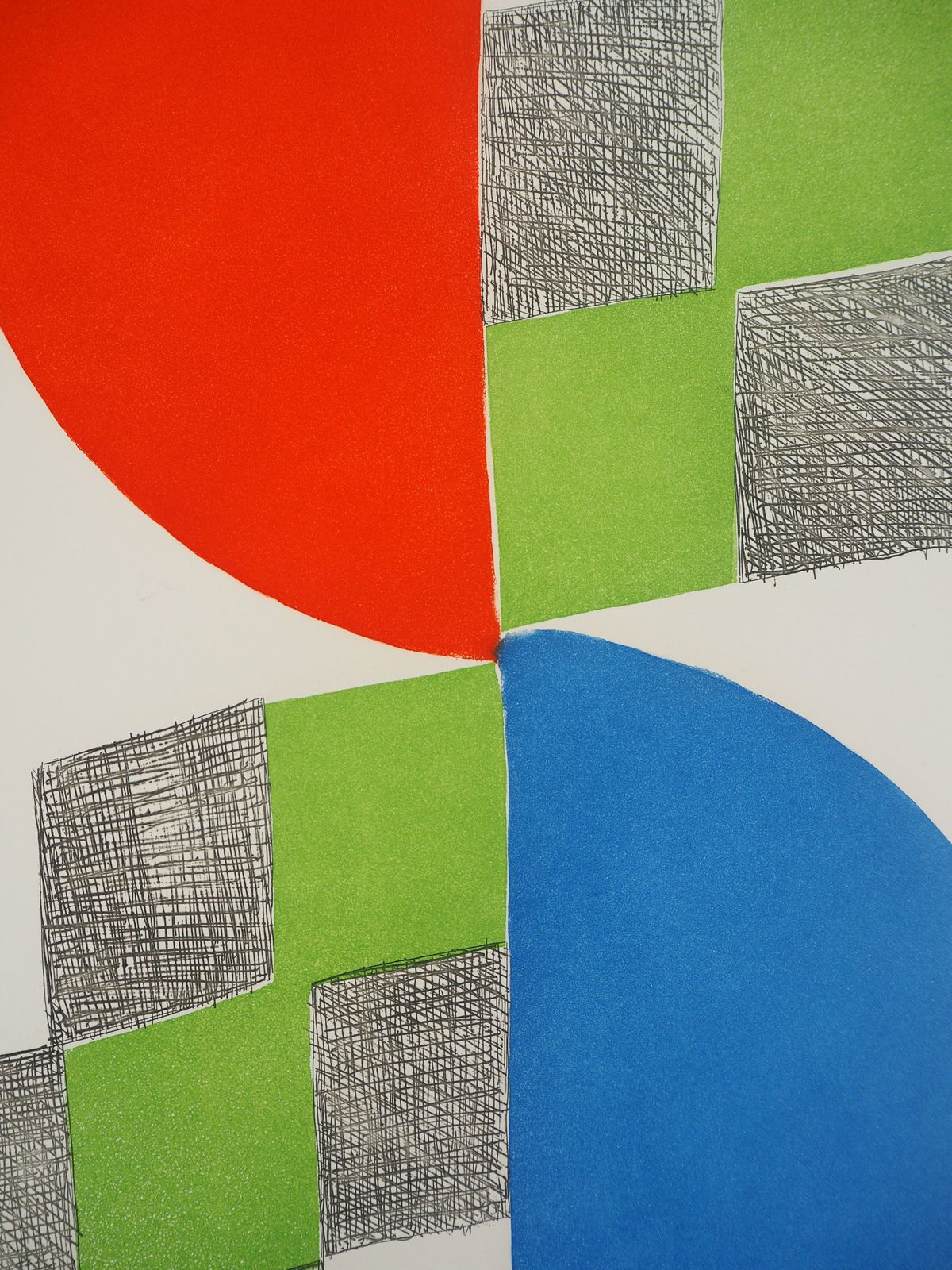 Sonia Delaunaycomposition 1970   Original Etching   Signed In Pencil & Numbered / 1501970 photo 2465.0