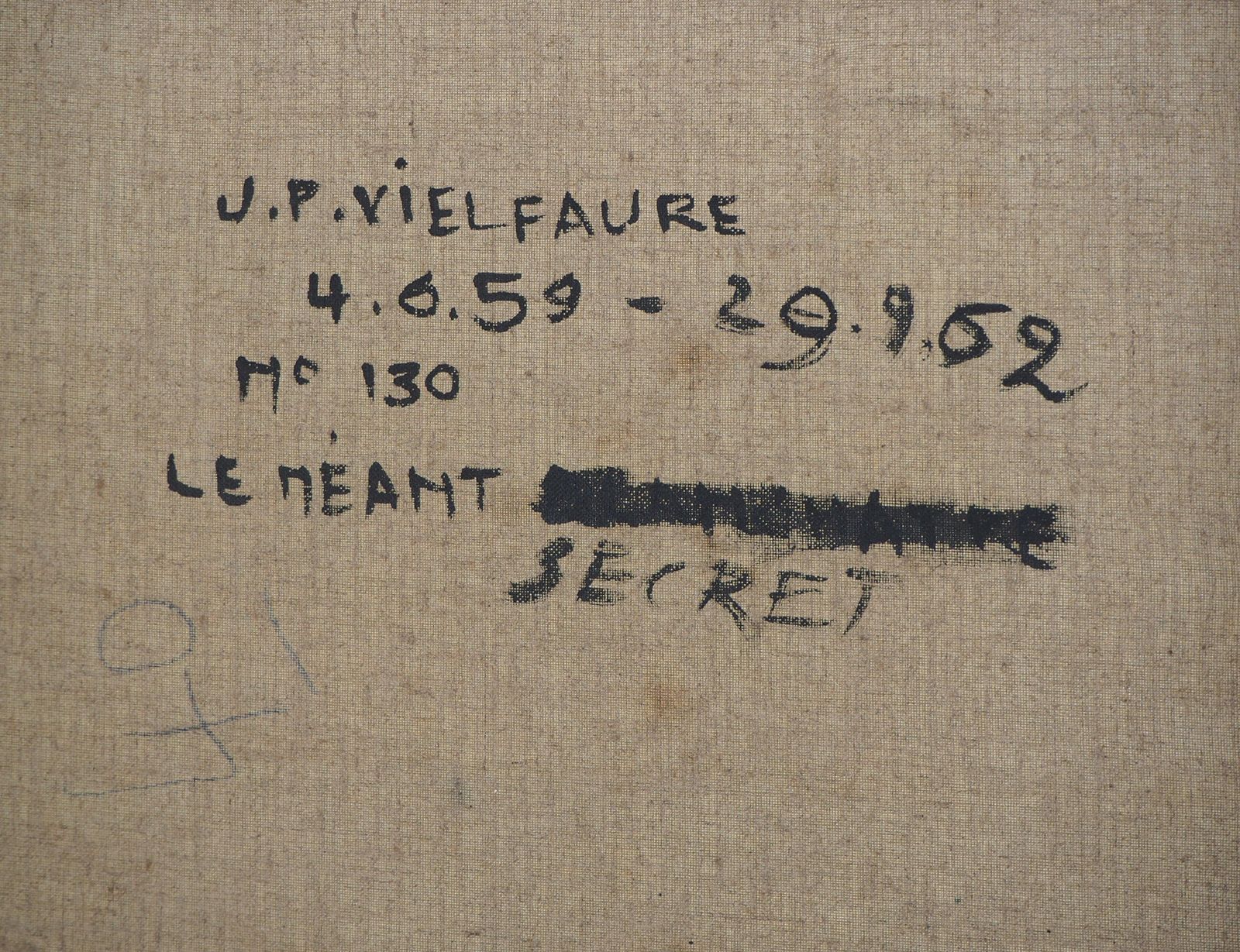 Jean Pierre Vielfaurethe Secret Nothingness   Original Oil On Canvas, Handsigned1962 photo vinterior