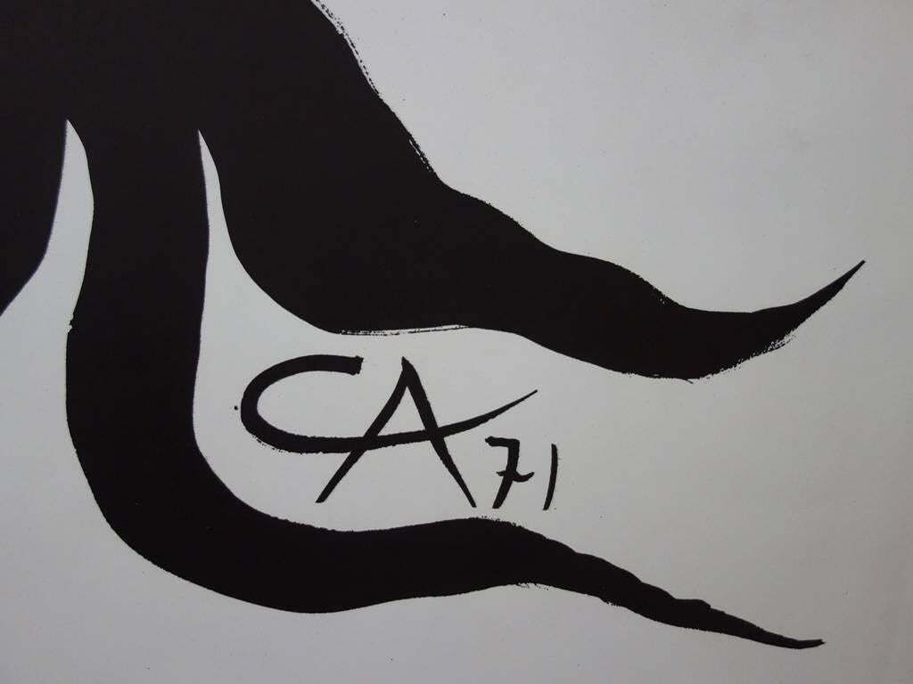 (After) Alexander Caldertree With Blue And Red Fruits   Lithograph   Maeght 19711971 photo furniture