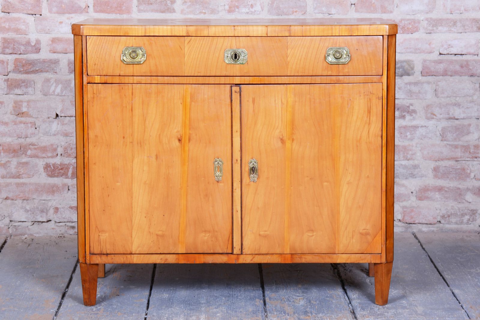 Restored Biedermeier Cabinet, Cherry, Spruce, Ebony, Polish, Czech, 1820s photo for sale