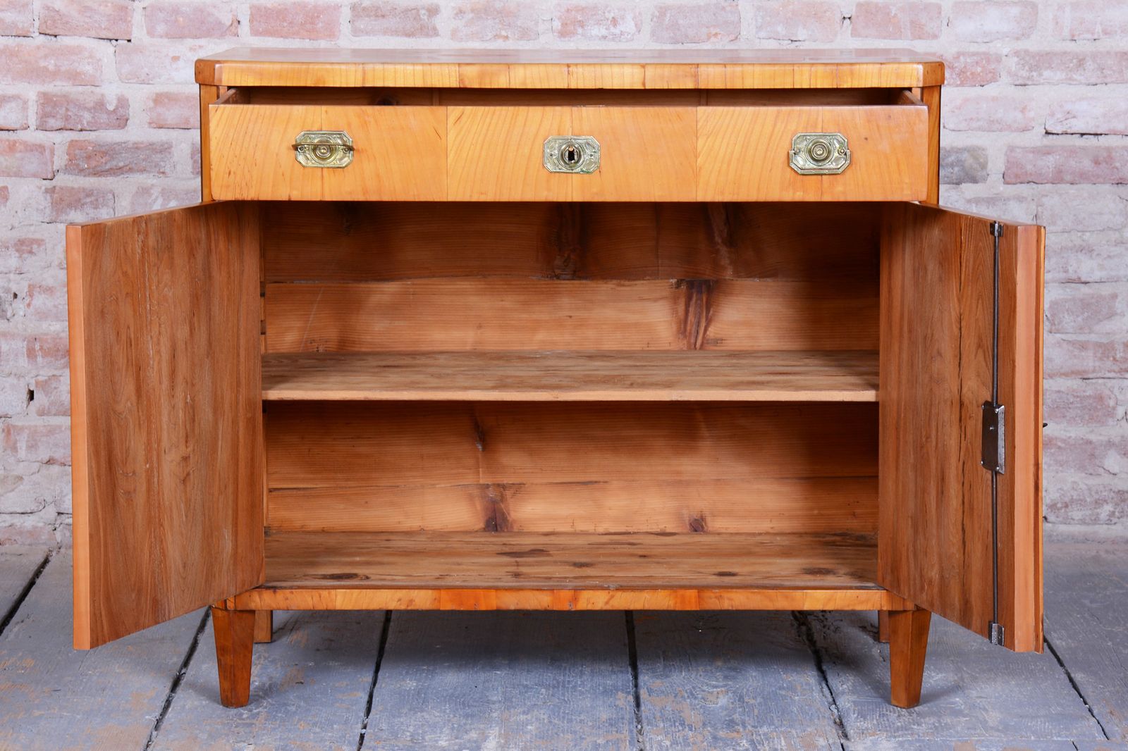 Restored Biedermeier Cabinet, Cherry, Spruce, Ebony, Polish, Czech, 1820s photo vinterior