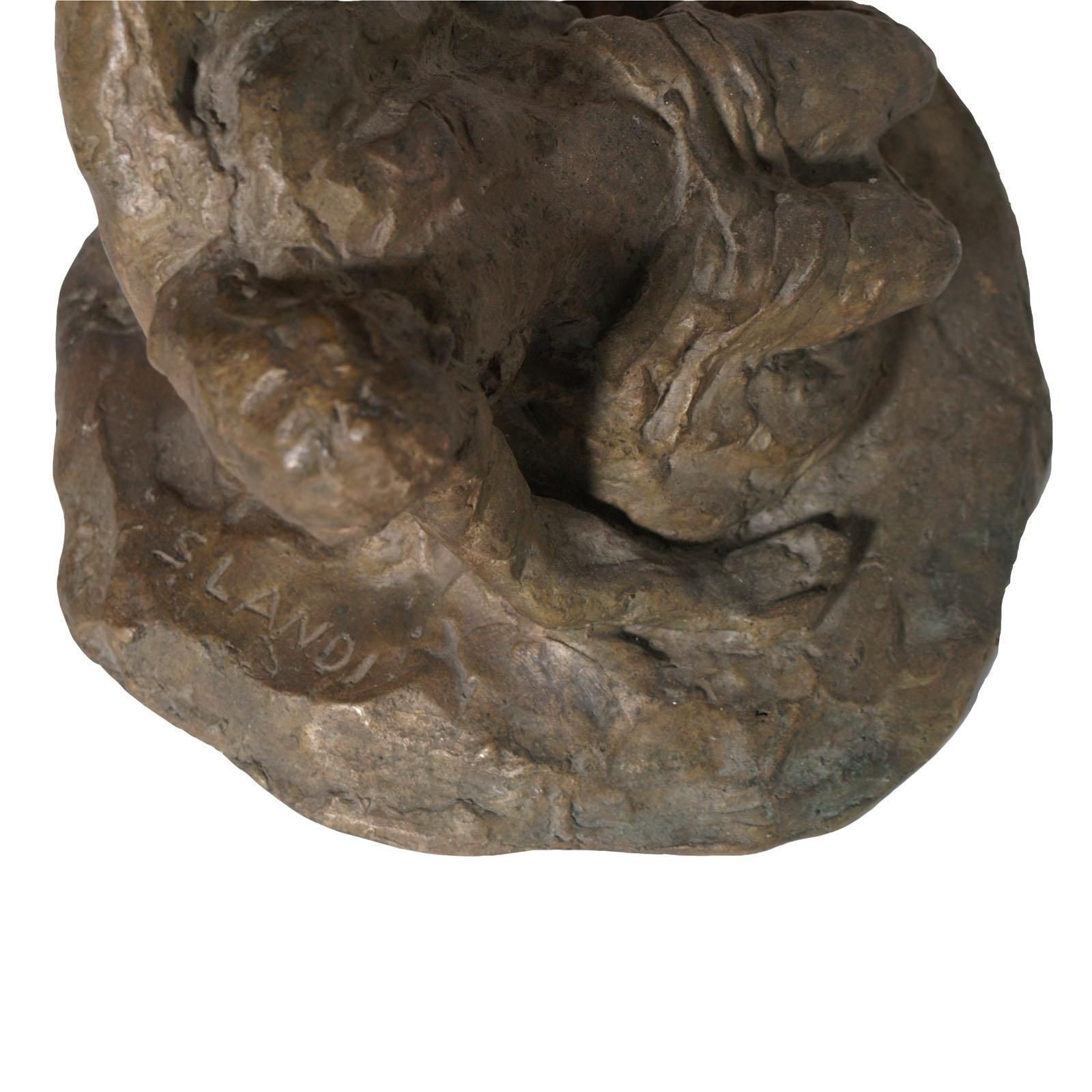 17th Century Italy Small Bronze Technique Lost Wax "La Pietà" By Stefano Landi photo for sale