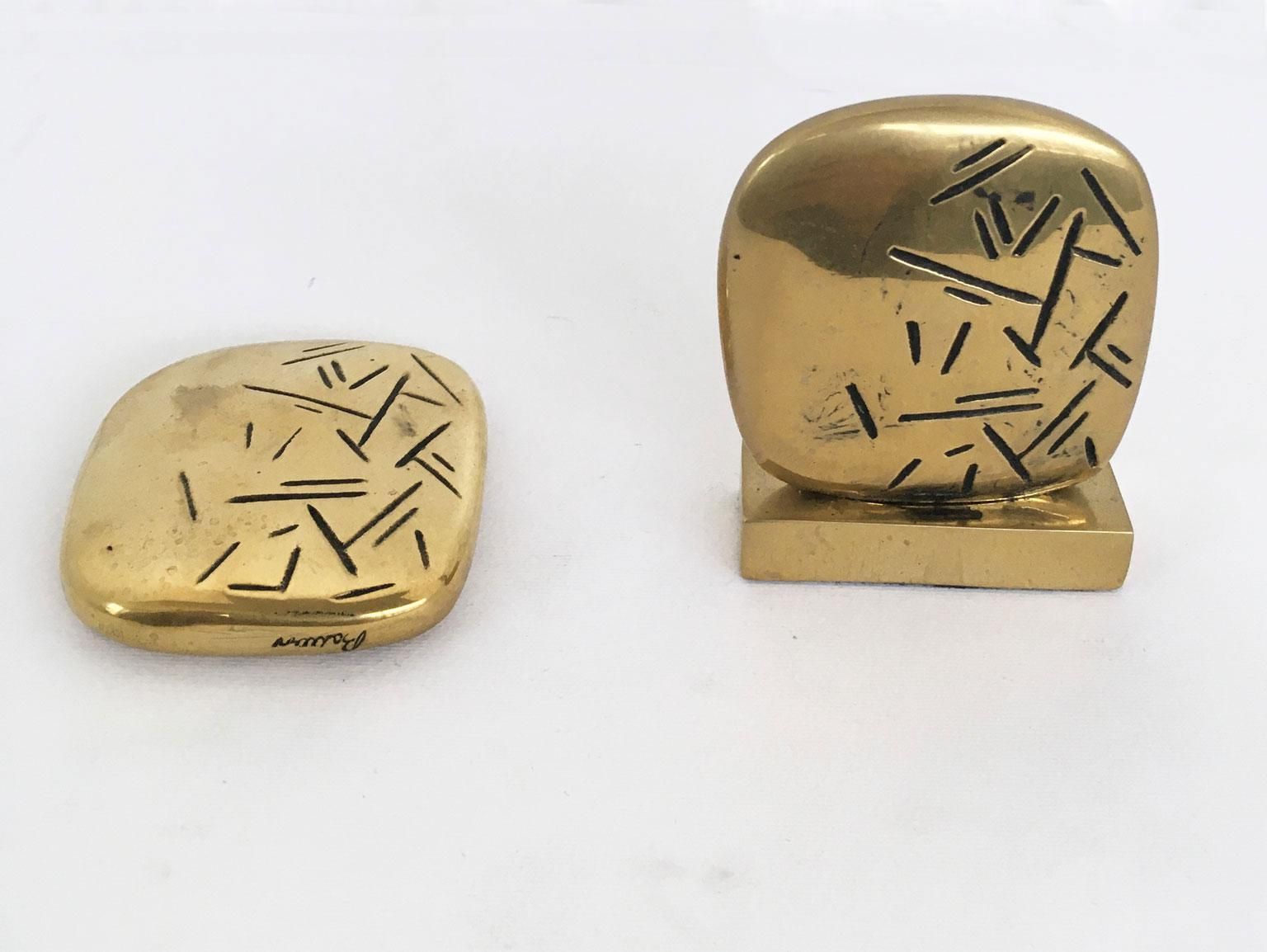 1980 Italy Post Modern Bronze Abstract Sculpture Beppe Bonetti Piccolo Racconto photo for sale