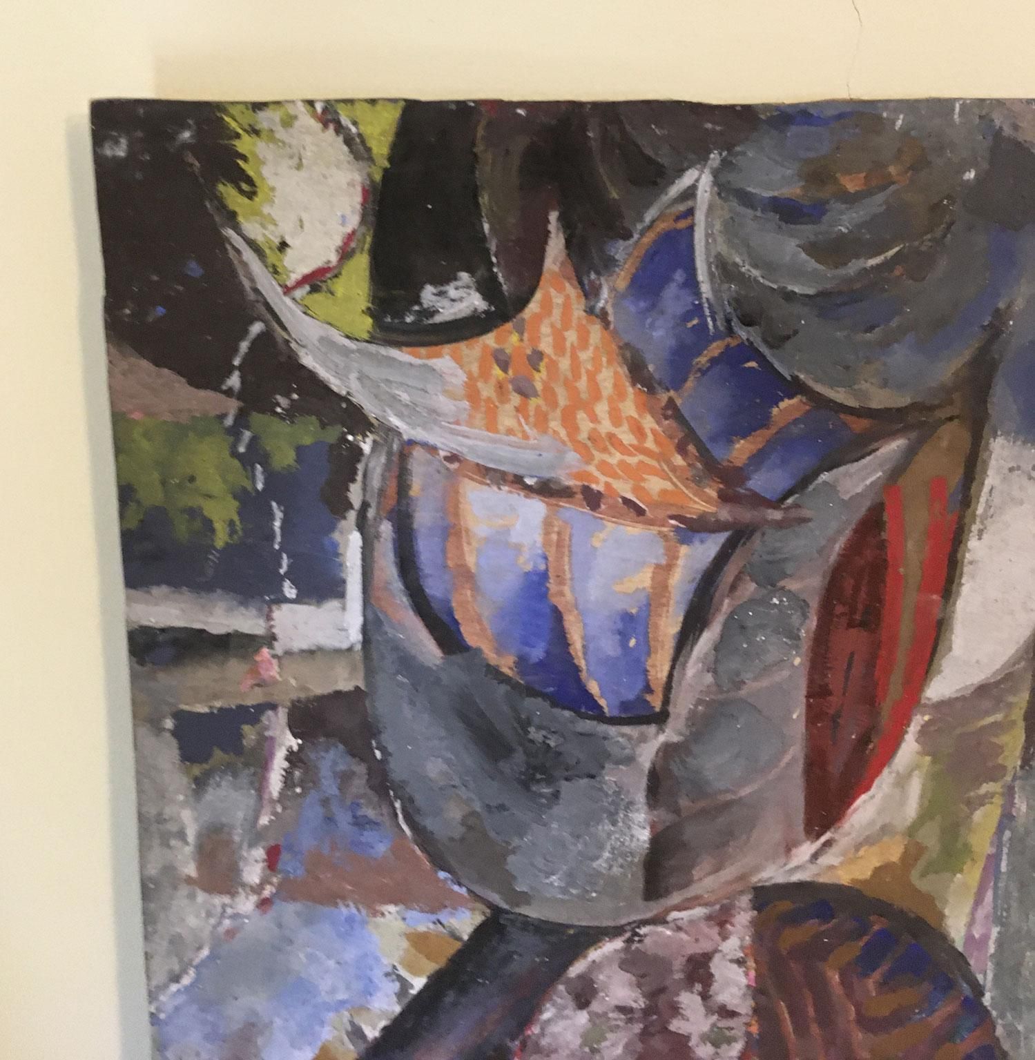 photo furniture 1954 Italy Abstract Painting Venice Biennial Special Artwork By Ermete Lancini