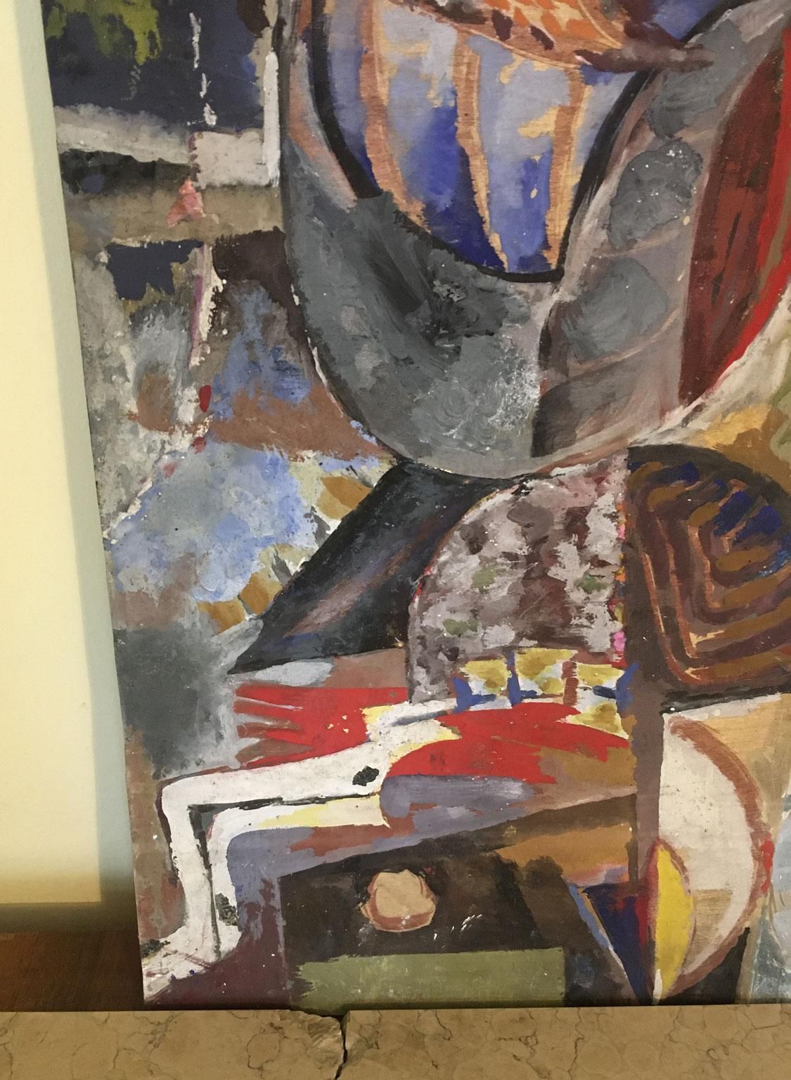 3824.0 1954 Italy Abstract Painting Venice Biennial Special Artwork By Ermete Lancini photo