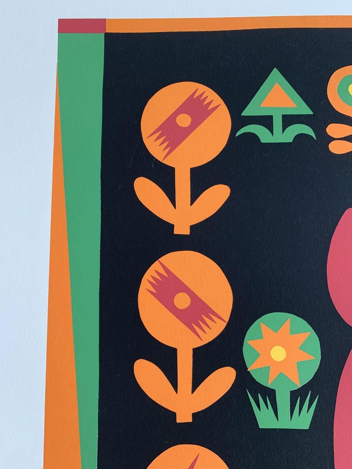 Italy 1974 Post Modern Depero Multi Color Print On Paper Numbered Edition photo Art