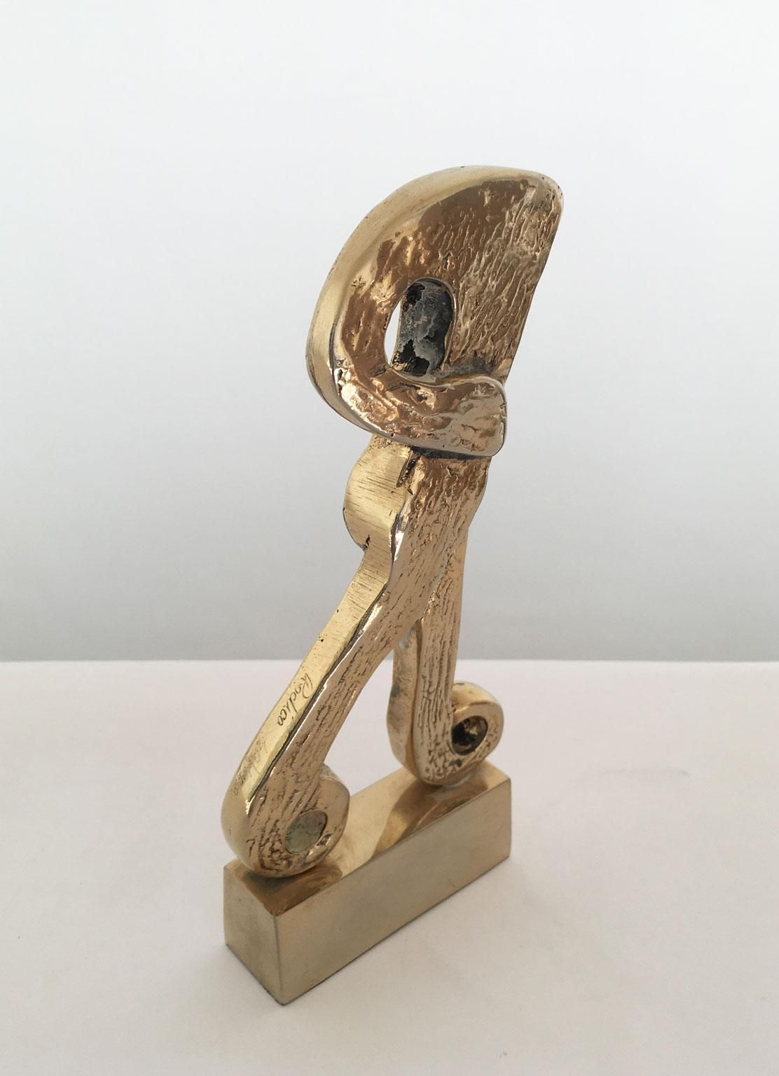 1980, Italy Post Modern Rodica Tanasescu Bronze Abstract Sculpture Maratoneta photo for sale