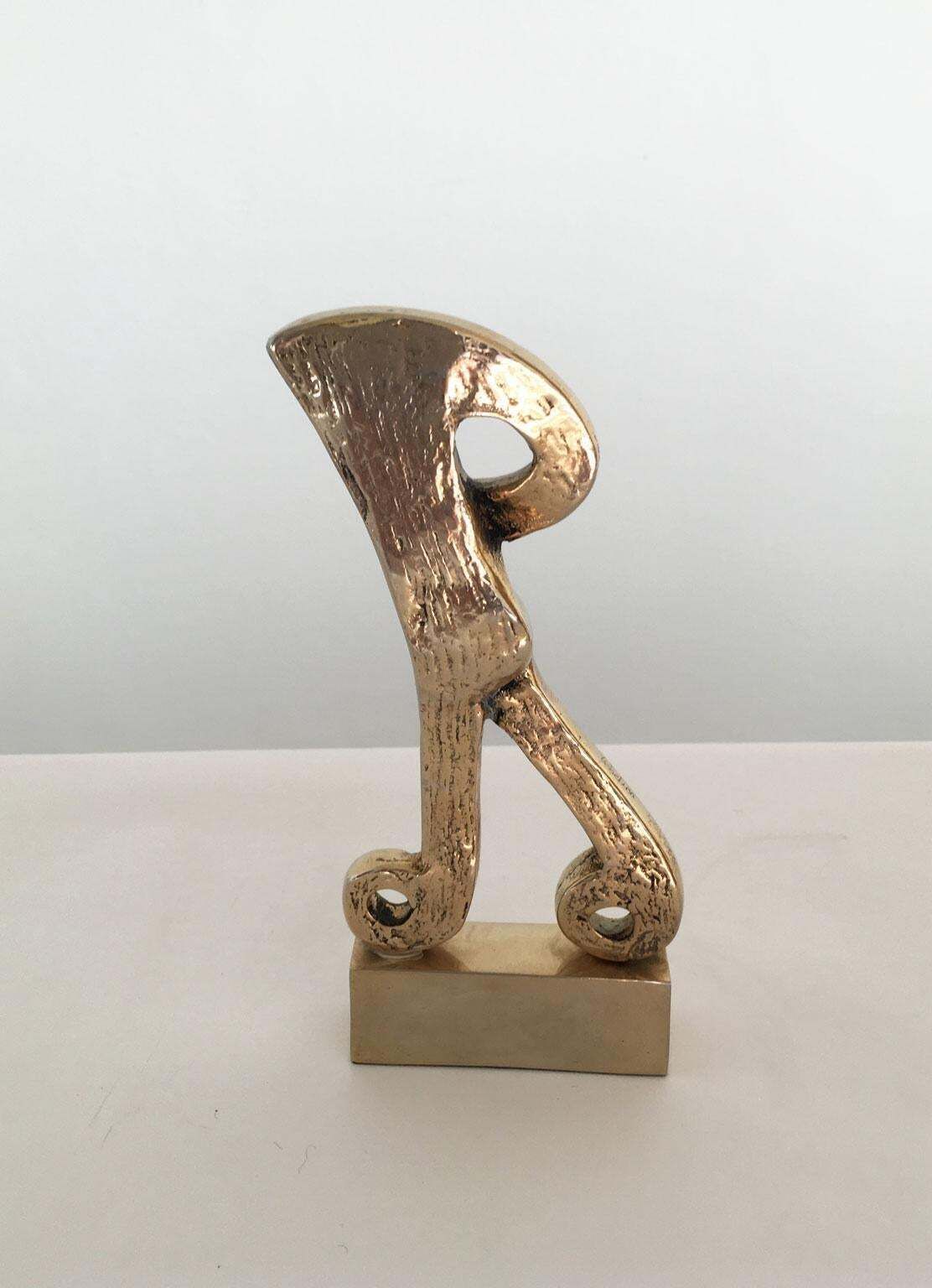 1980, Italy Post Modern Rodica Tanasescu Bronze Abstract Sculpture Maratoneta photo buy