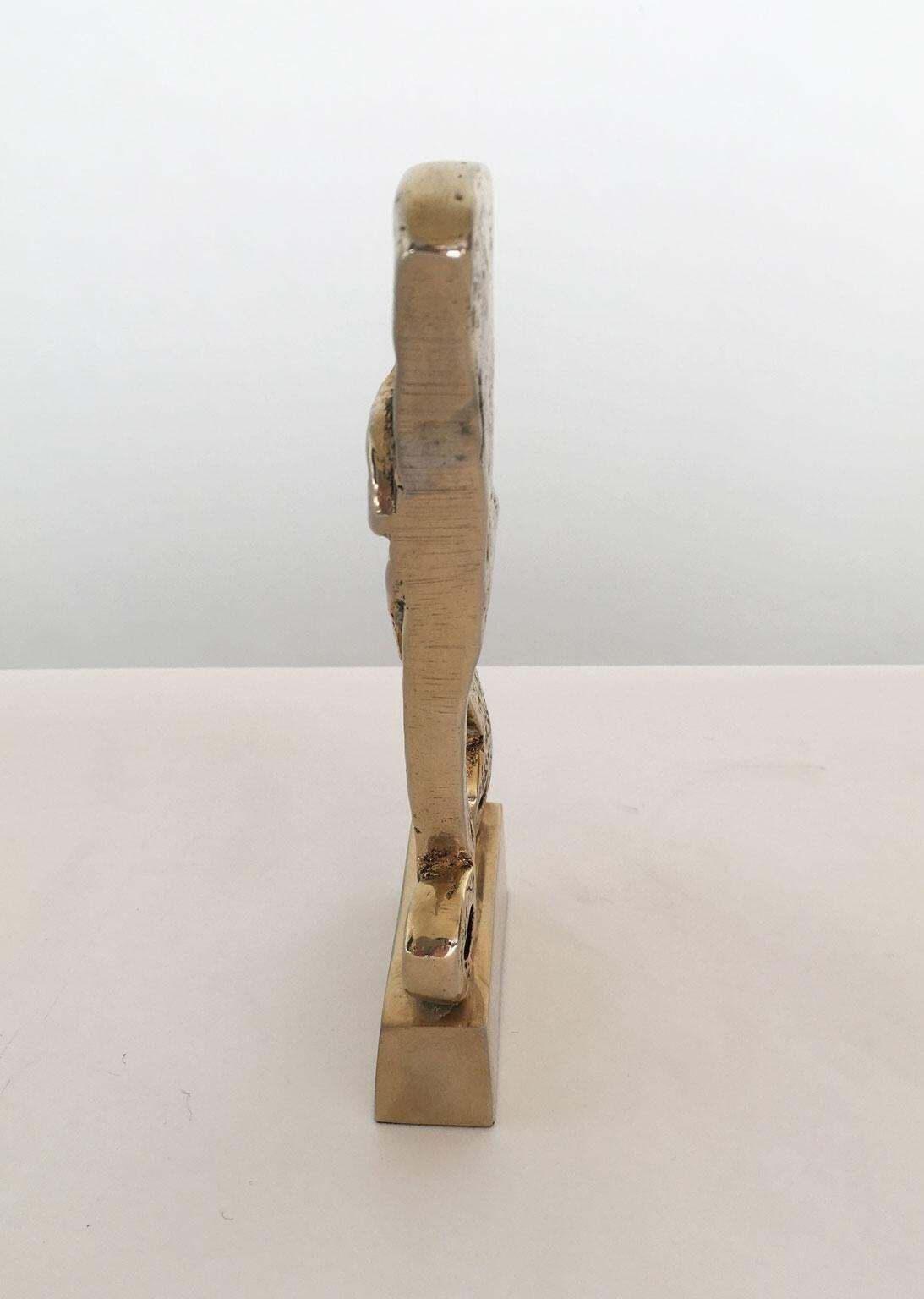 photo furniture 1980, Italy Post Modern Rodica Tanasescu Bronze Abstract Sculpture Maratoneta