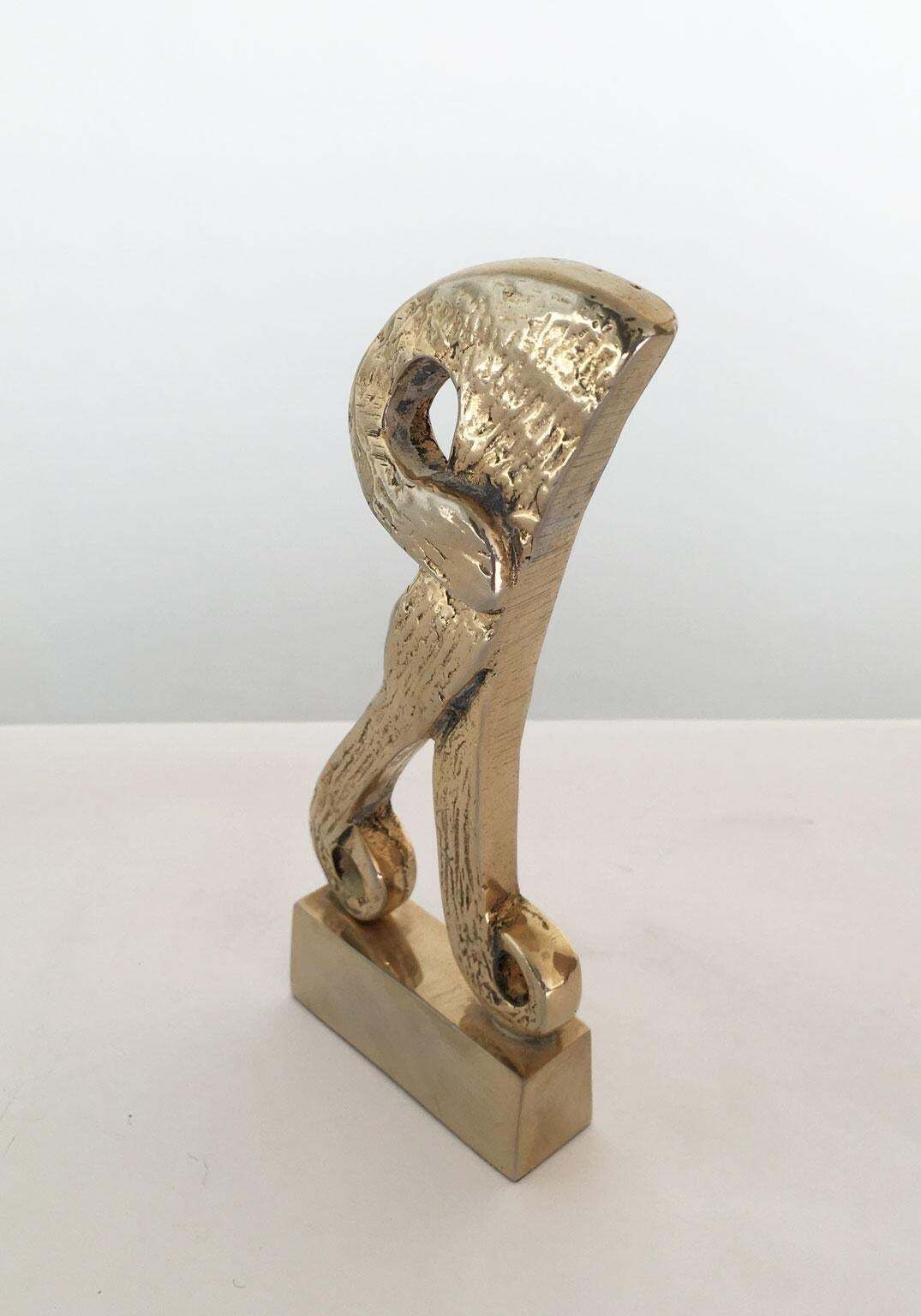 photo for sale 1980, Italy Post Modern Rodica Tanasescu Bronze Abstract Sculpture Maratoneta