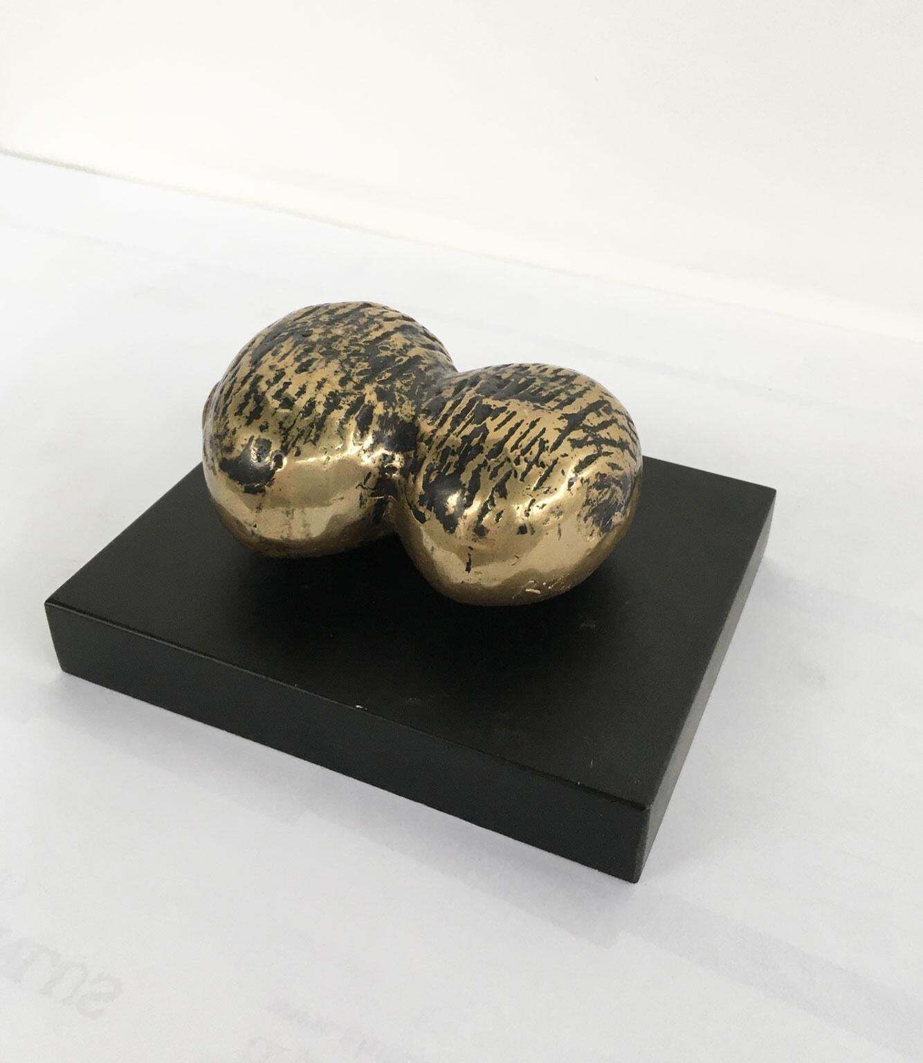 photo for sale Late 20th Century Italy Bronze Abstract Sculpture By Eli Riva Sole Luna Sun Moon
