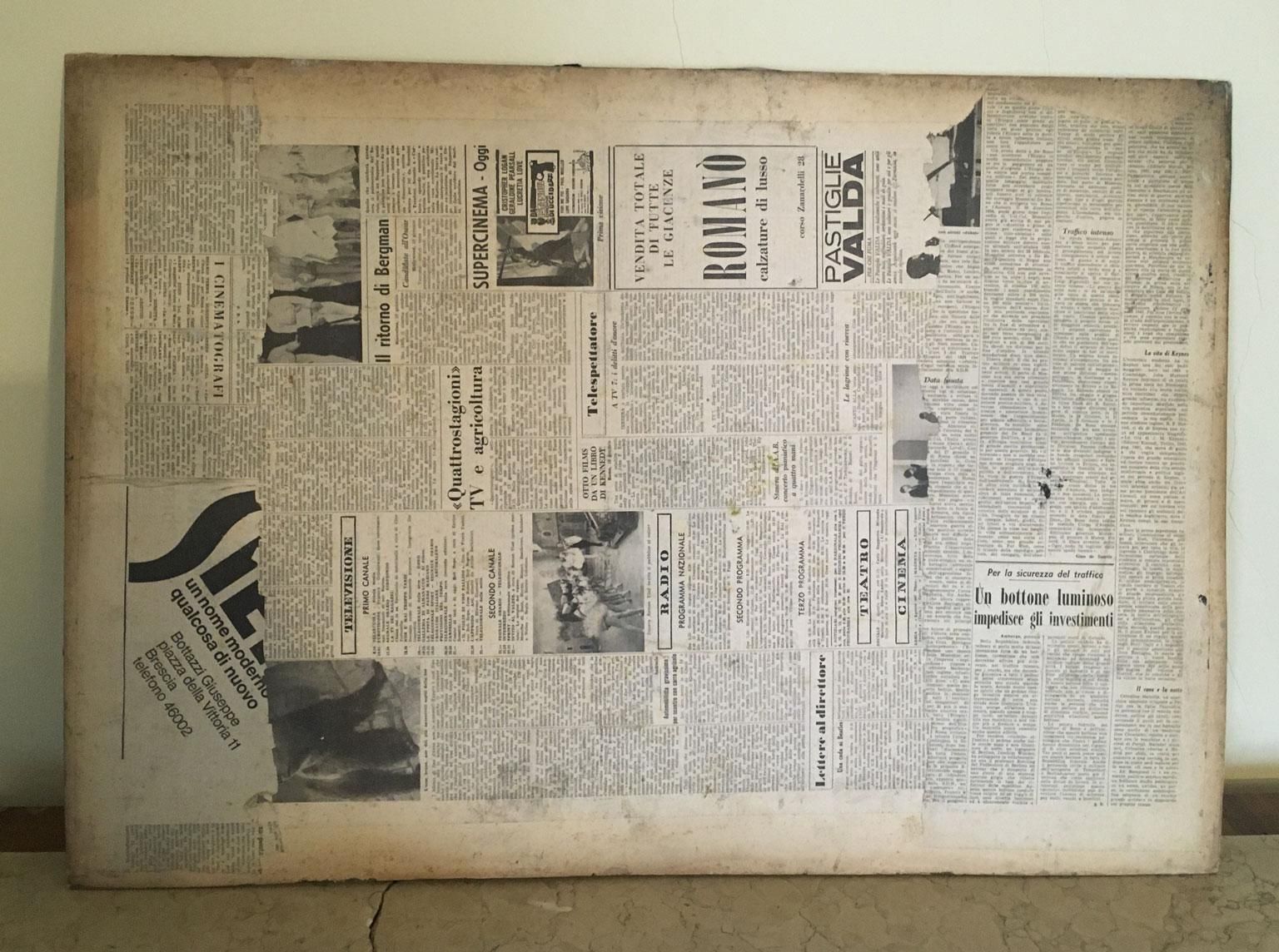 photo buy 1960 Italy Abstract Painting And Paper Collage By Ermete Lancini