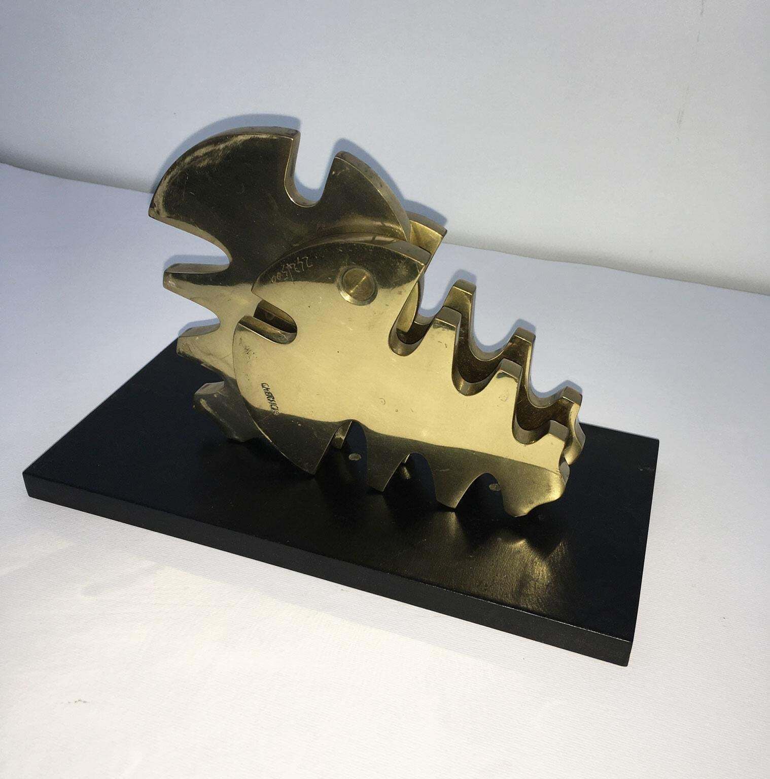 photo furniture 1980 Italy Bruno Chersicla Abstract Bronze Sculpture Vite