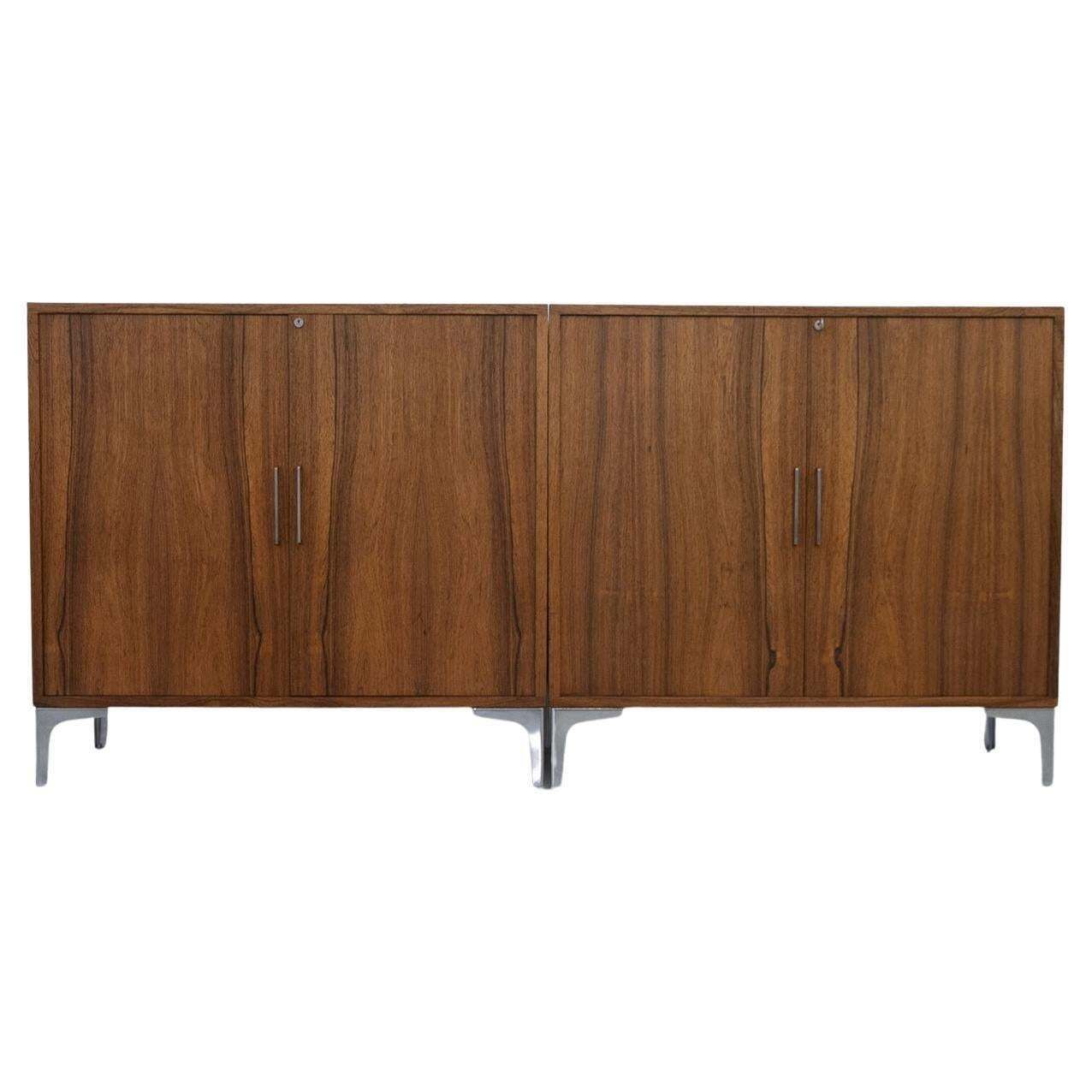 Danish Modern Rosewood Cabinets By Bjerringbro Savværk, 1960s. Set Of 2.