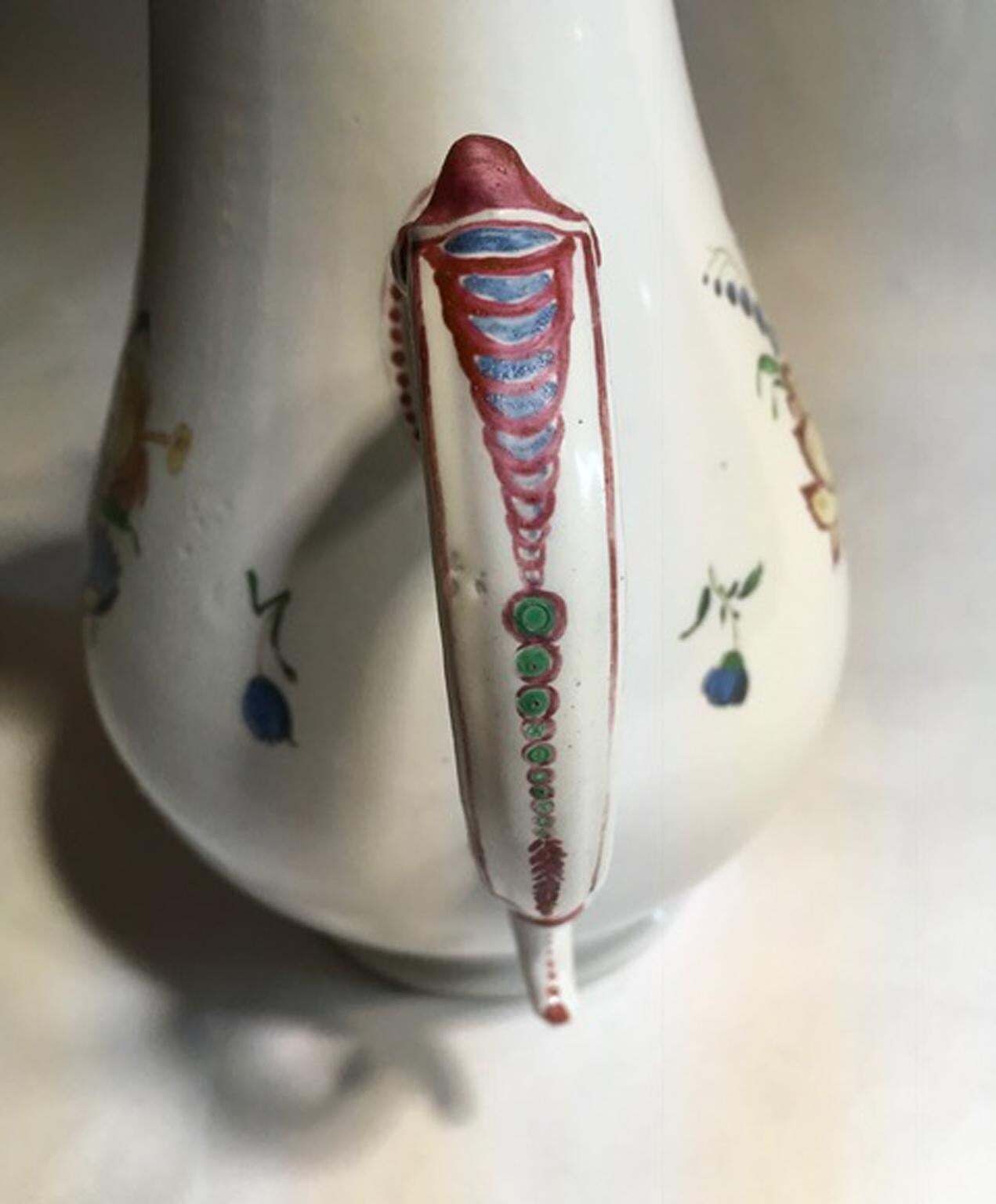 1955.0 Italy 19th Century Richard Ginori Porcelain Coffee Pot With Flowers Decor photo