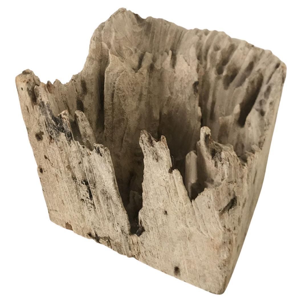 Organic Modern Natural Wooden Hand Carved Abstract Sculpture Or Paperweights