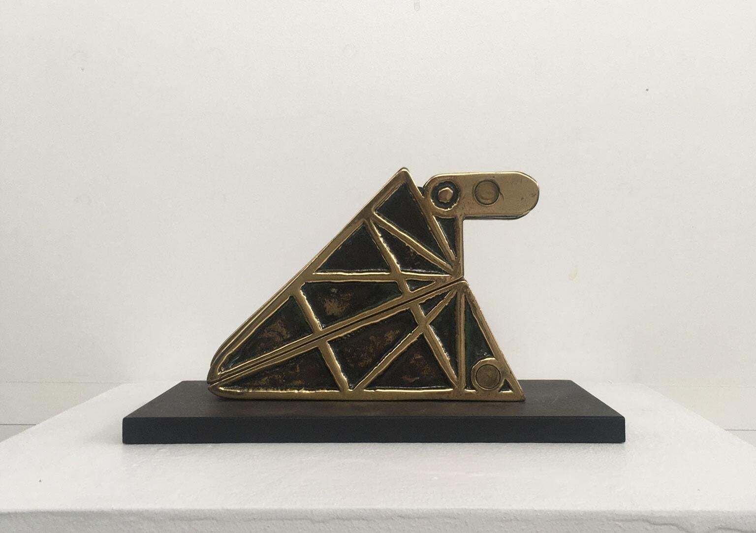 1980 Italy Bronze Abstract Kinetic Sculpture Bruno Chersicla Playwork photo furniture