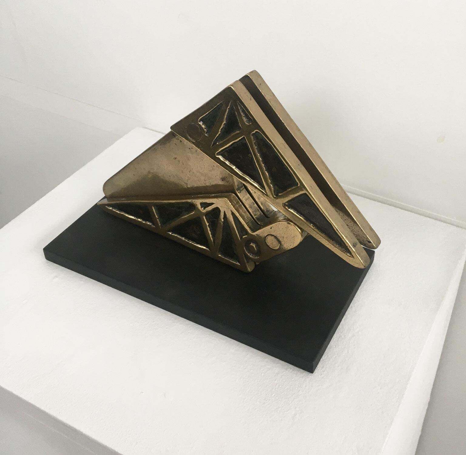 photo for sale 1980 Italy Bronze Abstract Kinetic Sculpture Bruno Chersicla Playwork
