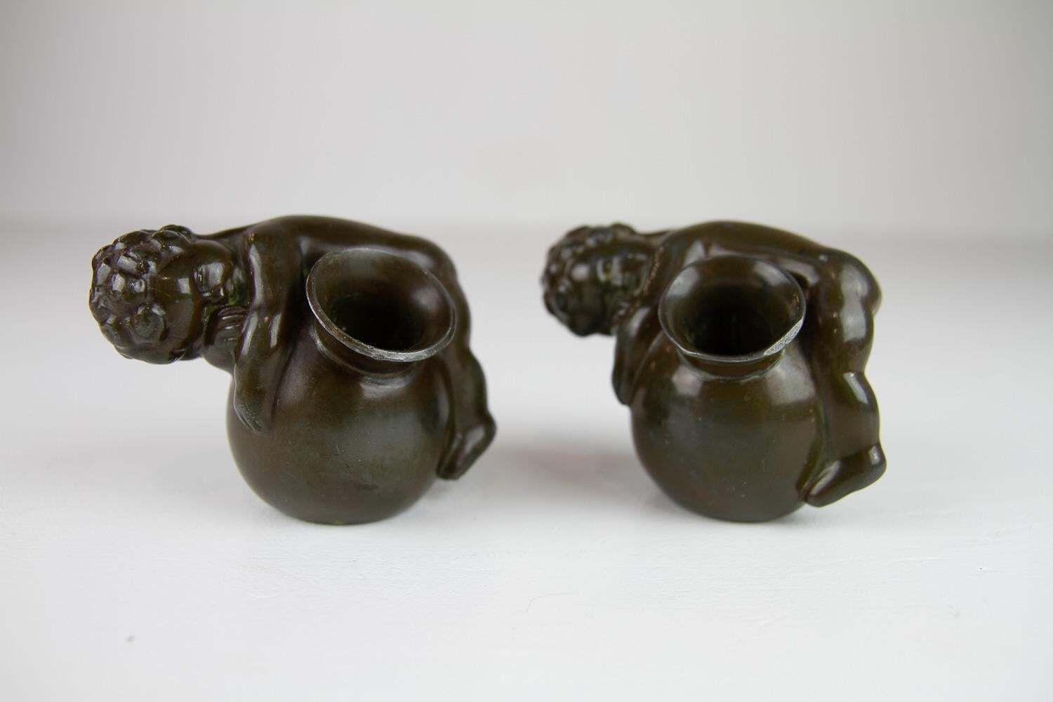 Art Deco Pen Holders In Disko Metal By Just Andersen, 1930s. Set Of 2. photo furniture