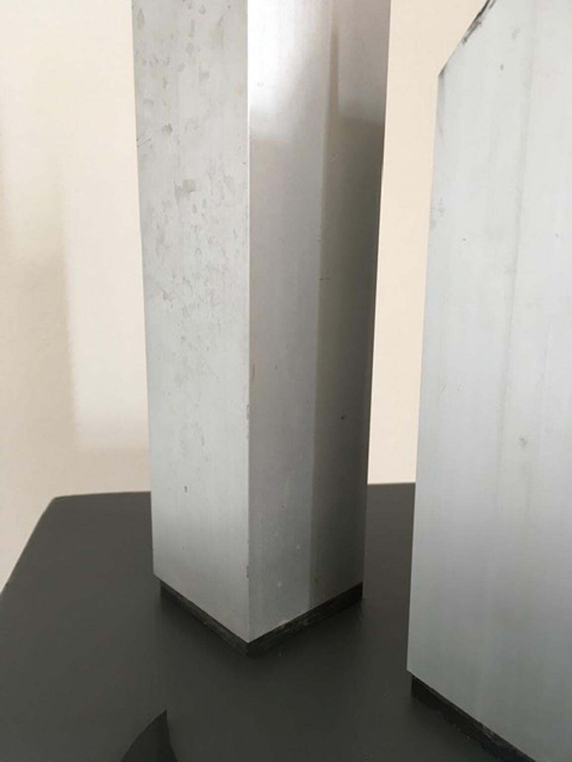 Italy 1970 Post Modern Aluminium Abstract Sculptures The Twins And Moon photo buy