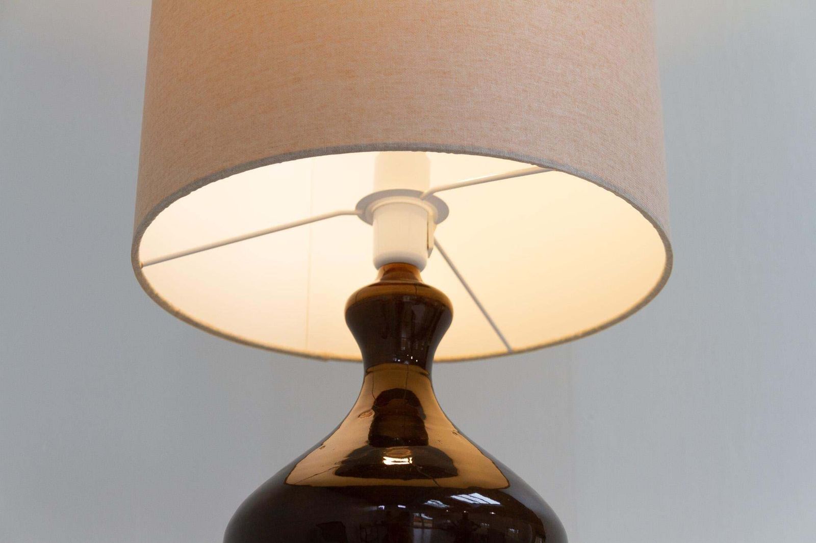 Vintage Danish Ceramic Floor Lamp By Tjelberg, 1970s photo for sale