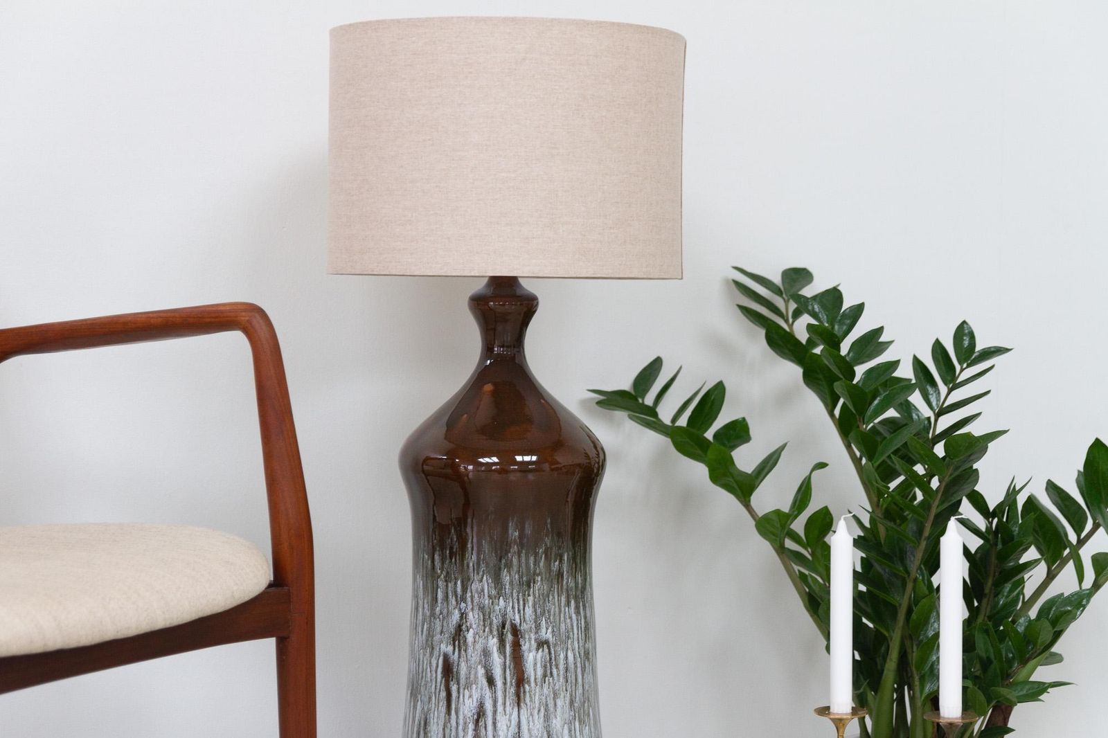 photo vinterior Vintage Danish Ceramic Floor Lamp By Tjelberg, 1970s