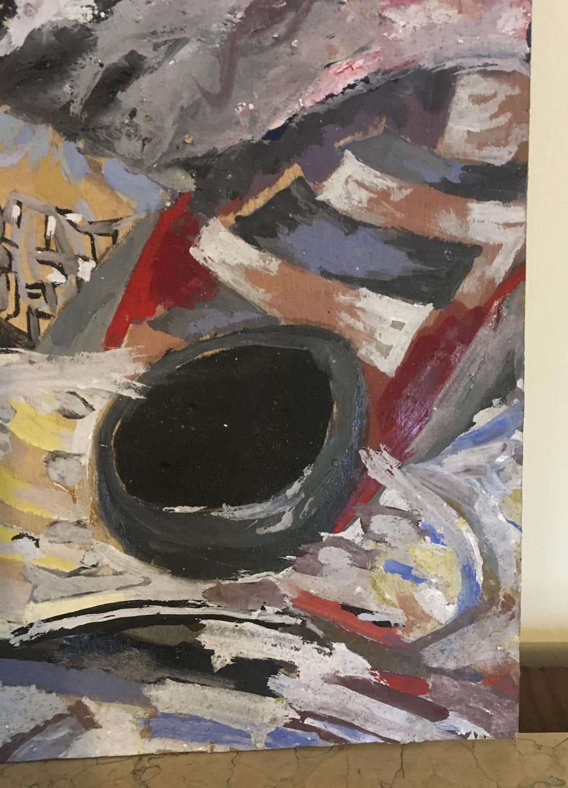 photo furniture 1954 Italy Abstract Painting Venice Biennial Special Artwork By Ermete Lancini