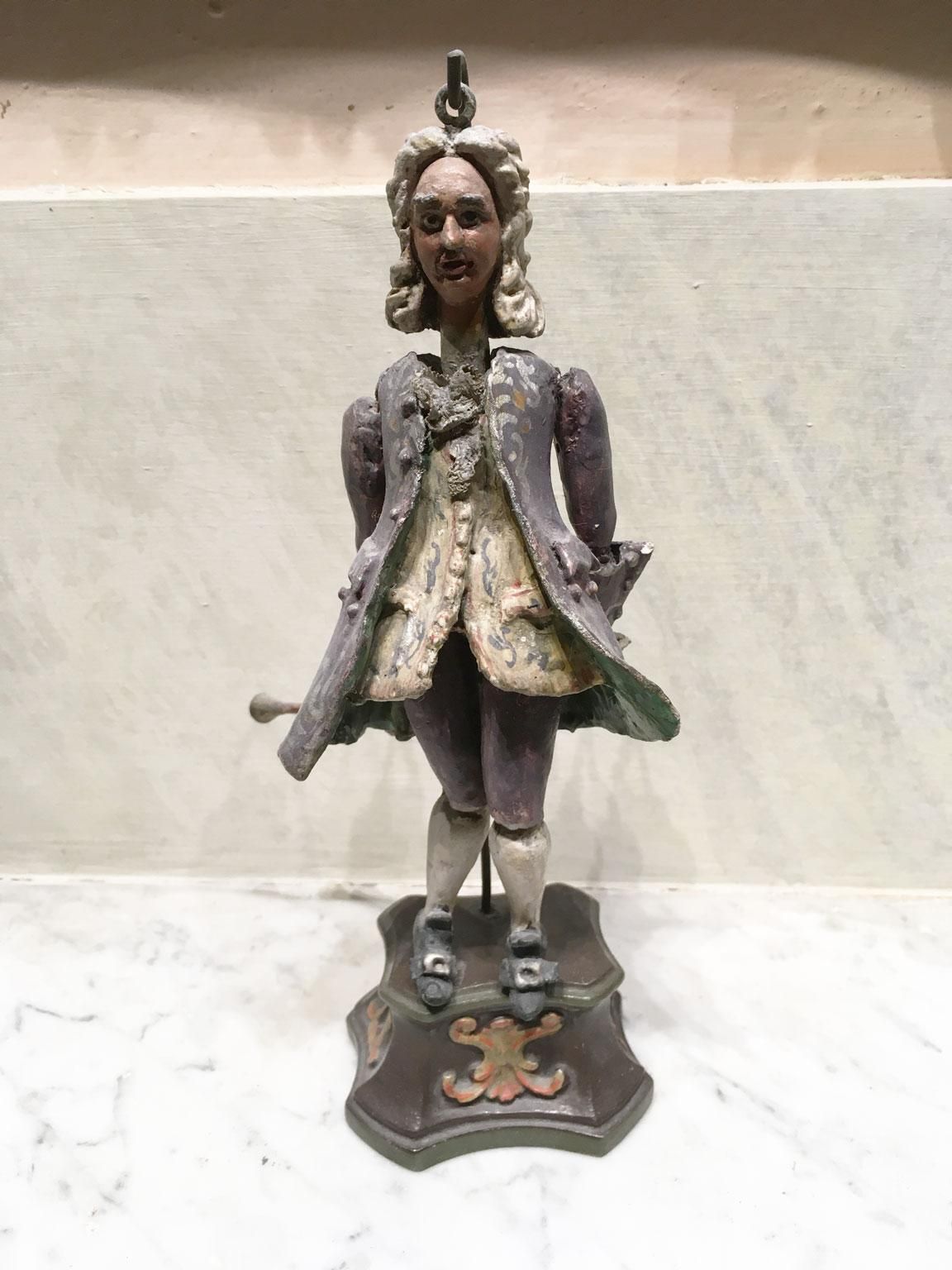 1750 Venezia Italy Set 7 Lacquered Puppets Polychrome Wooden And Papier Machè photo vintage