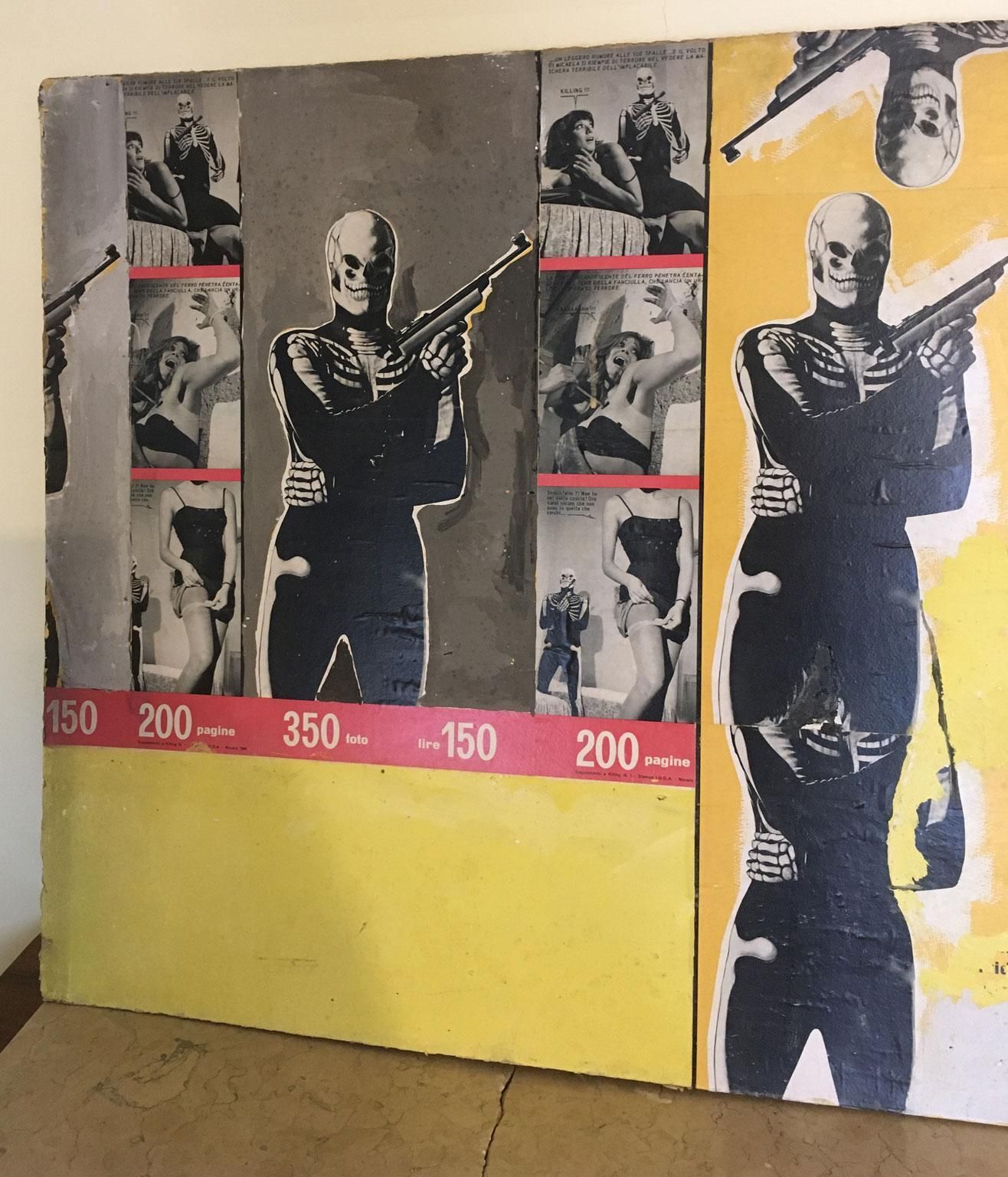 photo buy 1966 Italy Abstract Painting And Paper Collage By Ermete Lancini