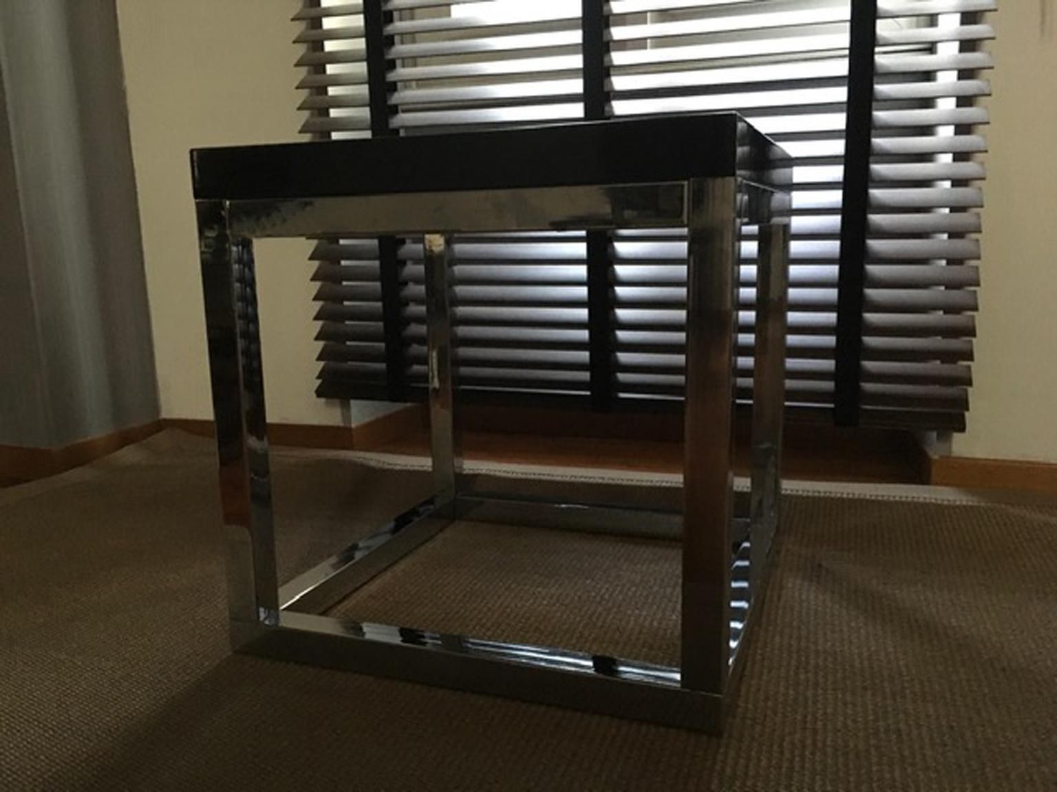 Late 20th Century London Pair Andrew Martin Metal Side Tables photo for sale