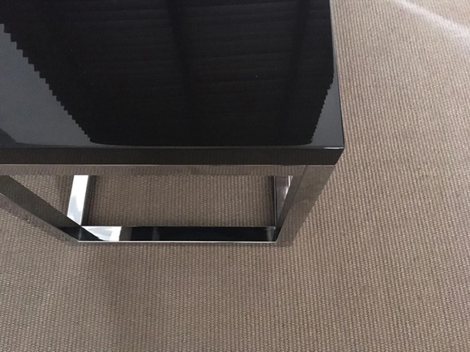 Furniture Late 20th Century London Pair Andrew Martin Metal Side Tables photo