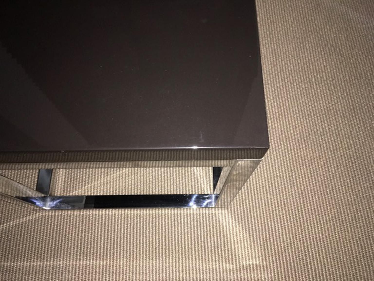 photo vinterior Late 20th Century London Pair Andrew Martin Metal Side Tables