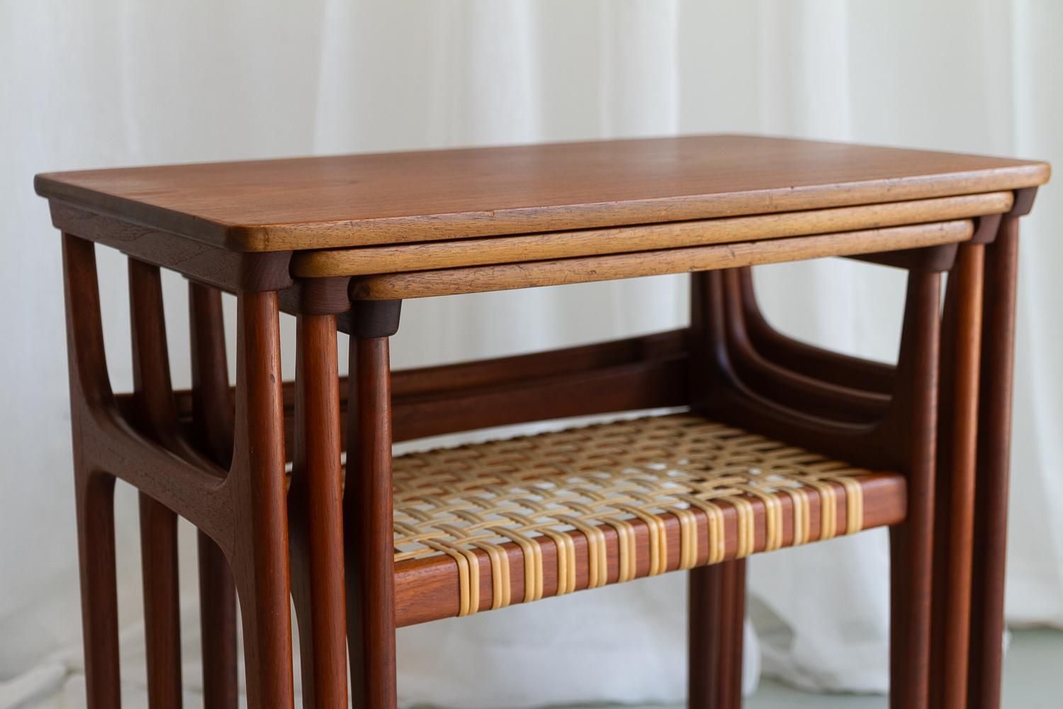 photo vinterior Vintage Danish Teak Nesting Tables By Erling Torvits For Heltborg Møbler 1950s.