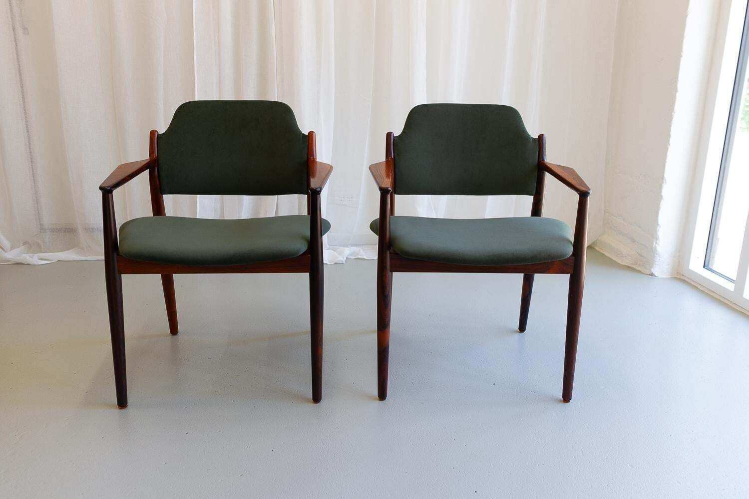 Danish Modern Rosewood Armchairs Model 62a By Arne Vodder, 1960s. Set Of 2. photo 2380.0