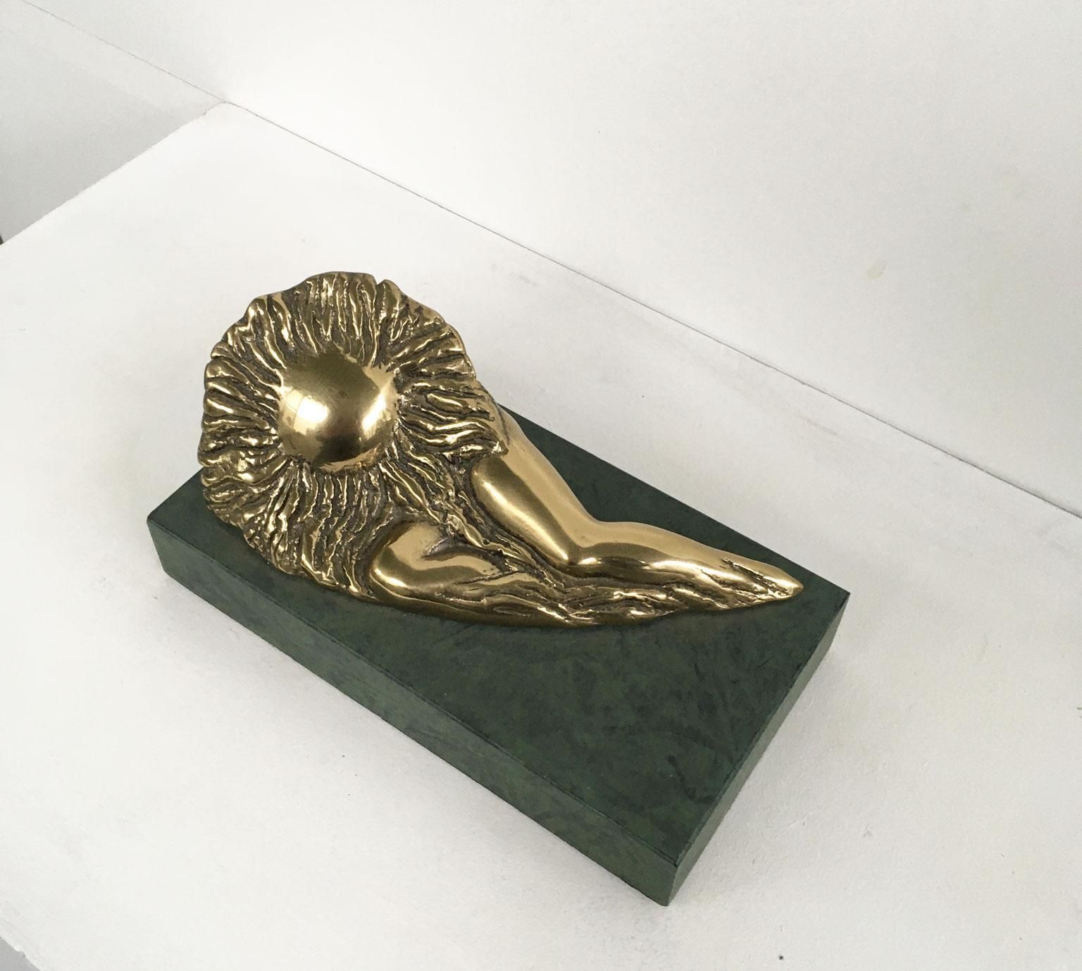 1986 Italy Bronze Abstract Sculpture Patrizia Guerresi Donnasole Sun Woman photo for sale