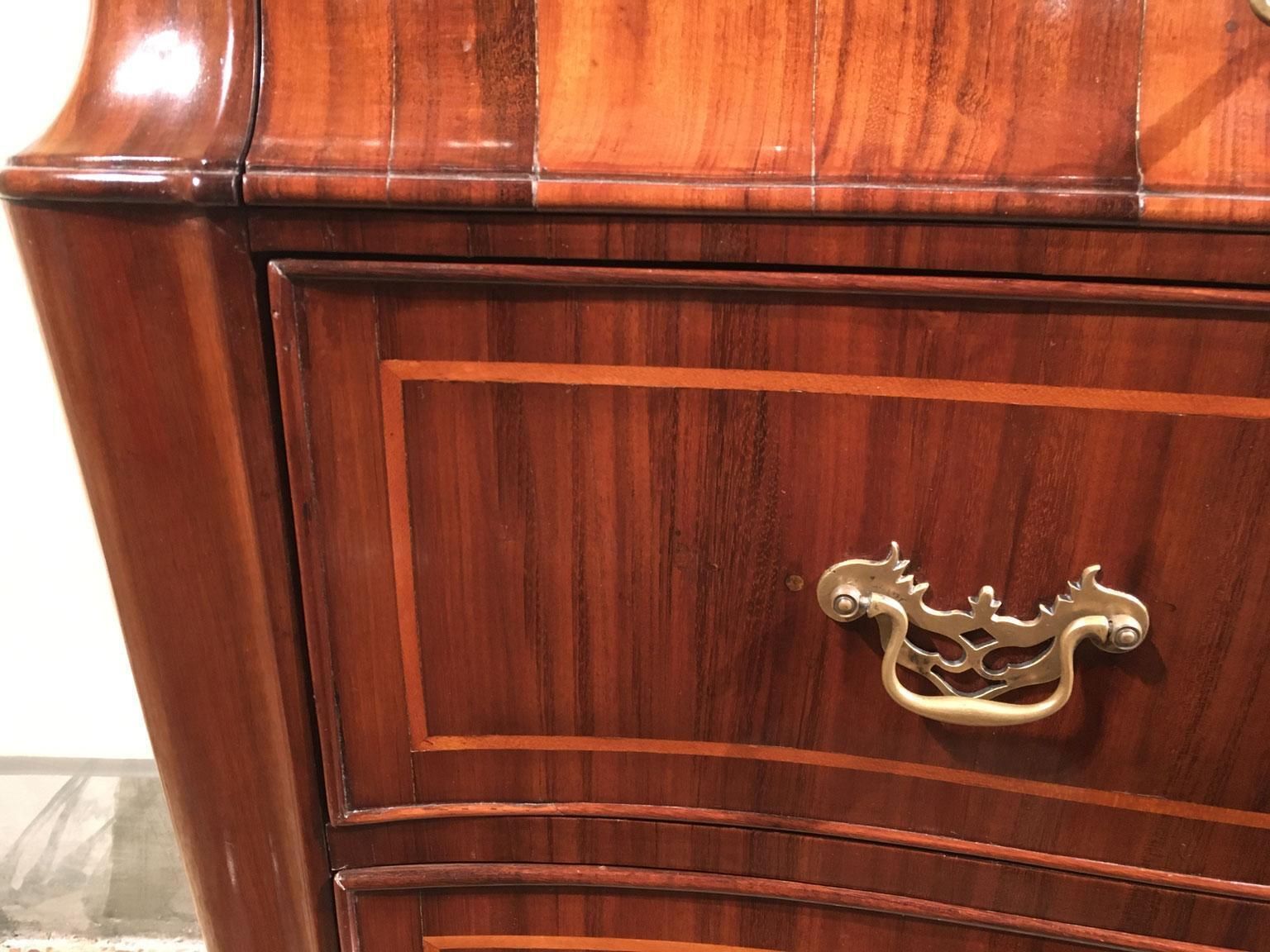 18th Century Venezia Italy Baroque Carved And Inlaid Walnut Chest Of Drawers photo 110482.0
