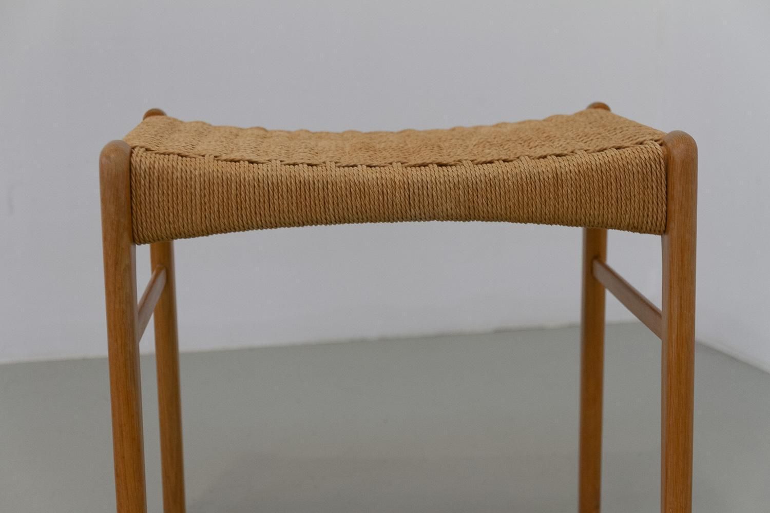 photo buy Danish Modern Oak Stool By Peder Kristensen For Glyngøre Stolefabrik, 1960s.