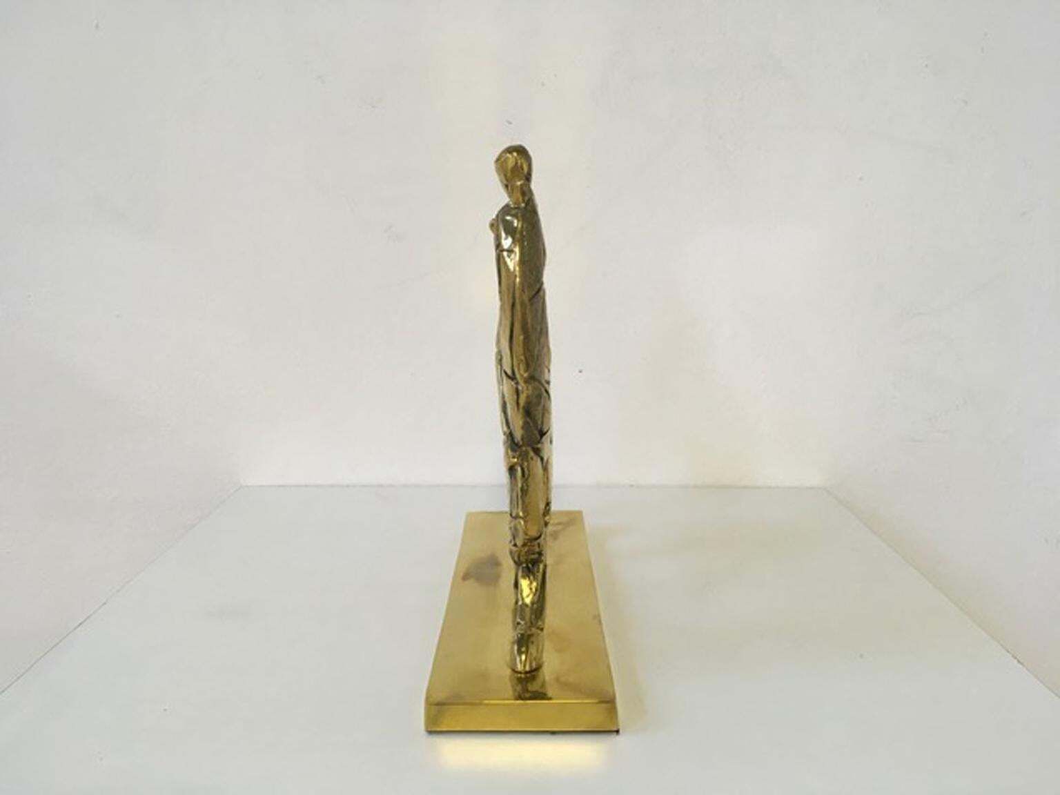 1980 Italy Post Modern Bronze Sculpture Horse And Rider photo Art