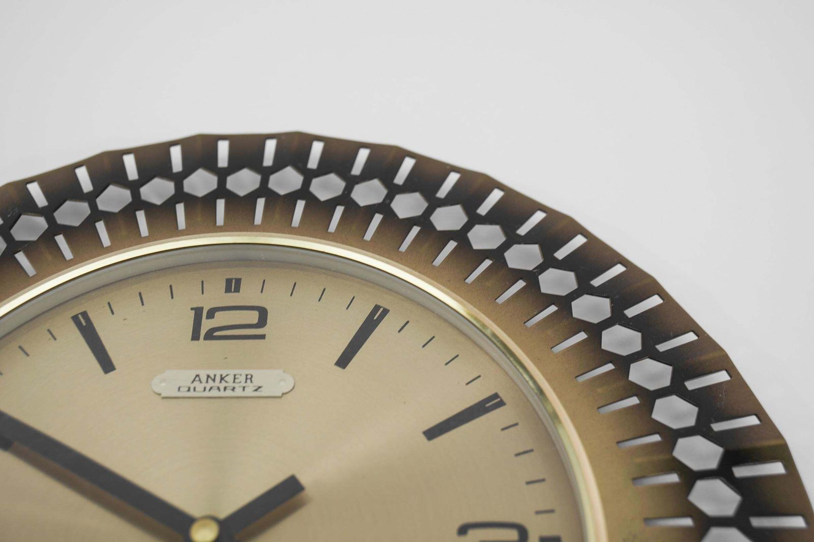 Mid Century Modern Sunburst Wall Clock By Meister Quarz In Brass, 1960s, Germany photo Home Decor